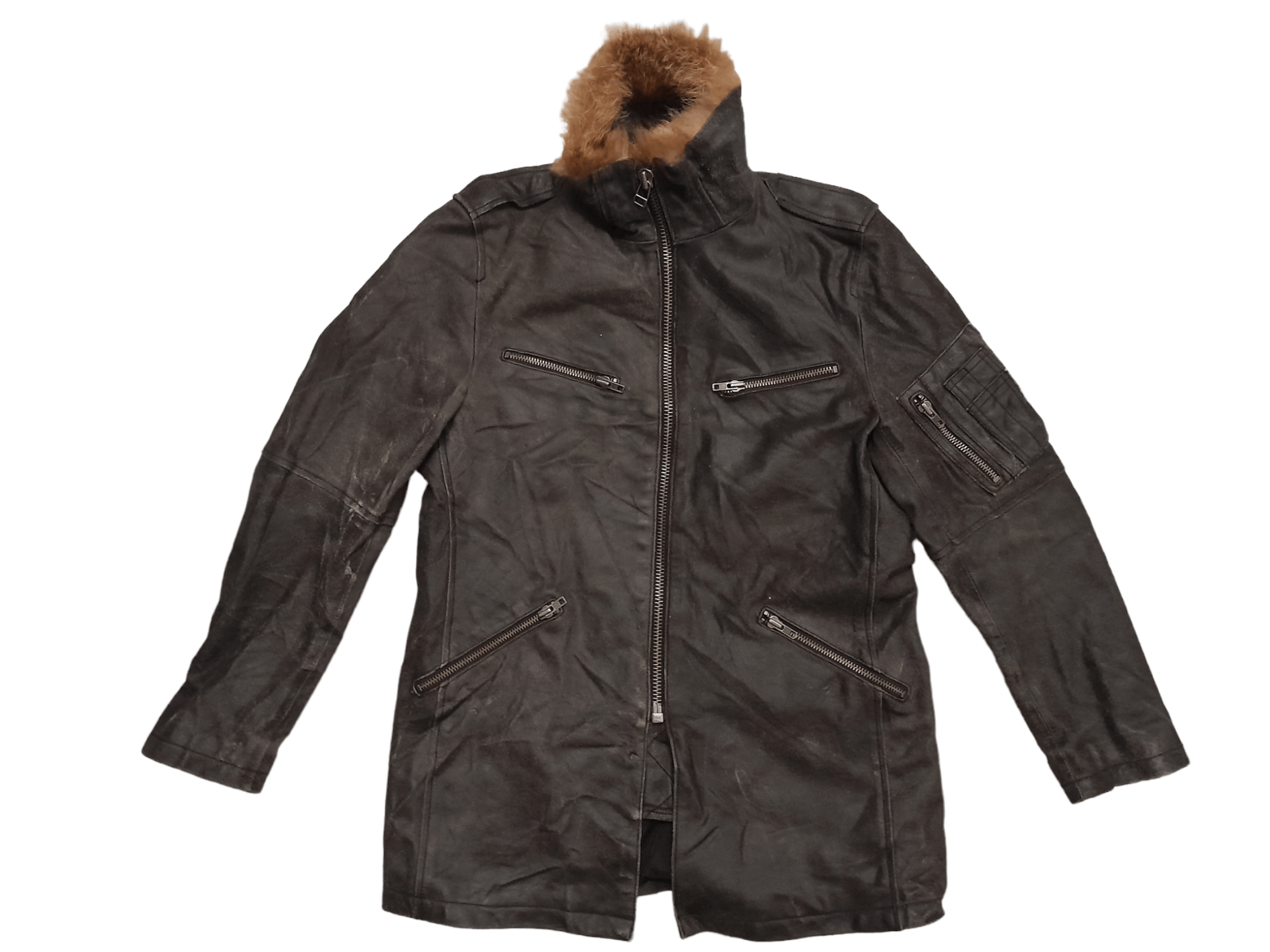ABAHOUSE Abahouse Japan Leather Jacket fur Collar (E598) Size US M / EU 48-50 / 2 - 1 Thumbnail