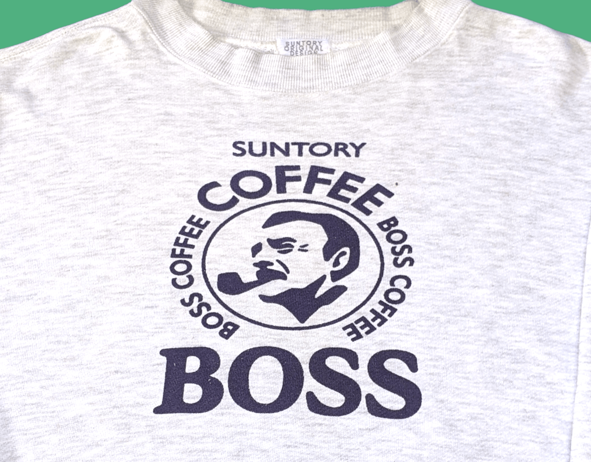 Japanese Brand × Vintage Vintage 90s Japanese Suntory Boss Coffee Logo Sweatshirt Size US L / EU 52-54 / 3 - 4 Thumbnail
