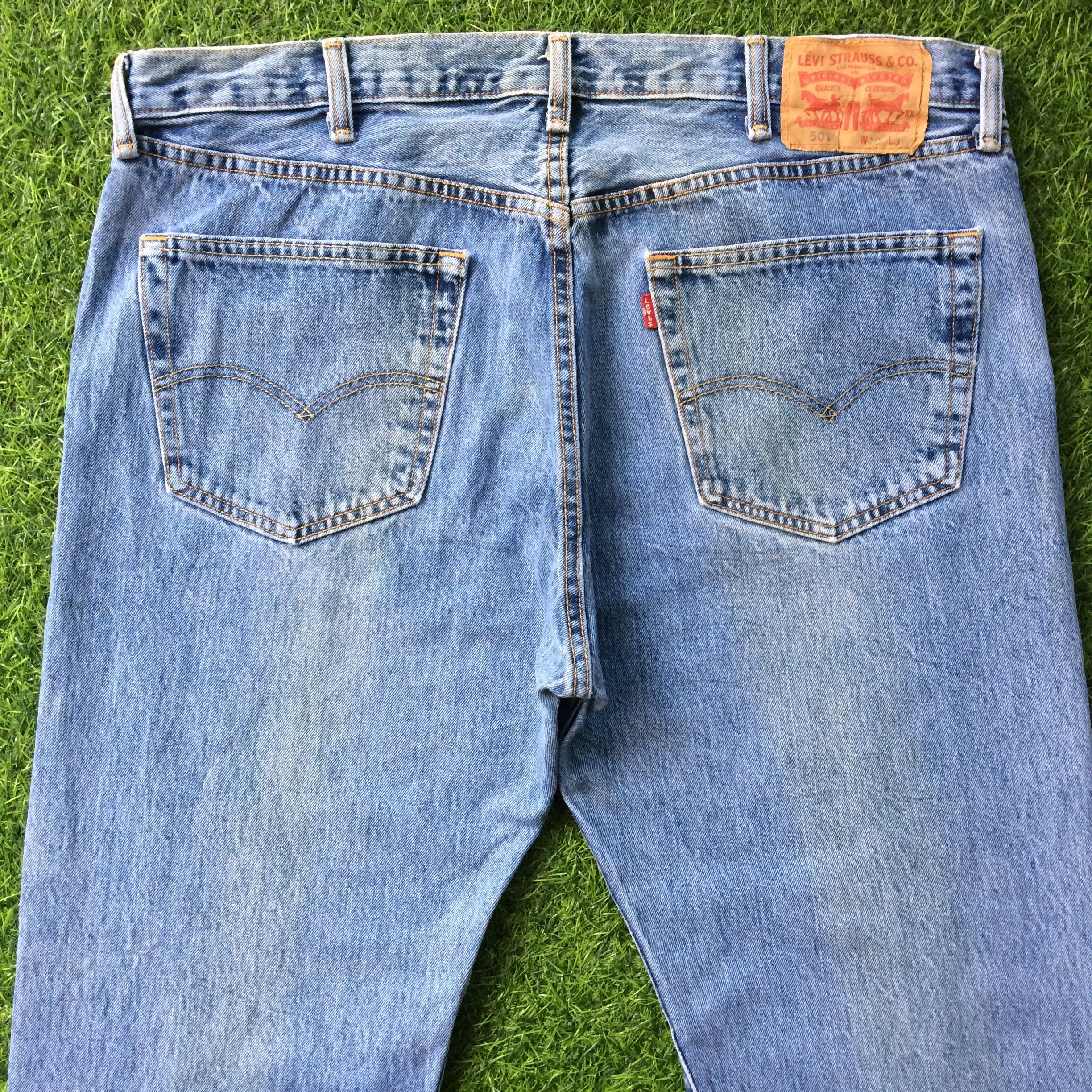 Levi's × Vintage Vintage LEVI'S 501 Straight Leg Button Fly Jeans #B-905 Size US 40 / EU 56 - 4 Thumbnail
