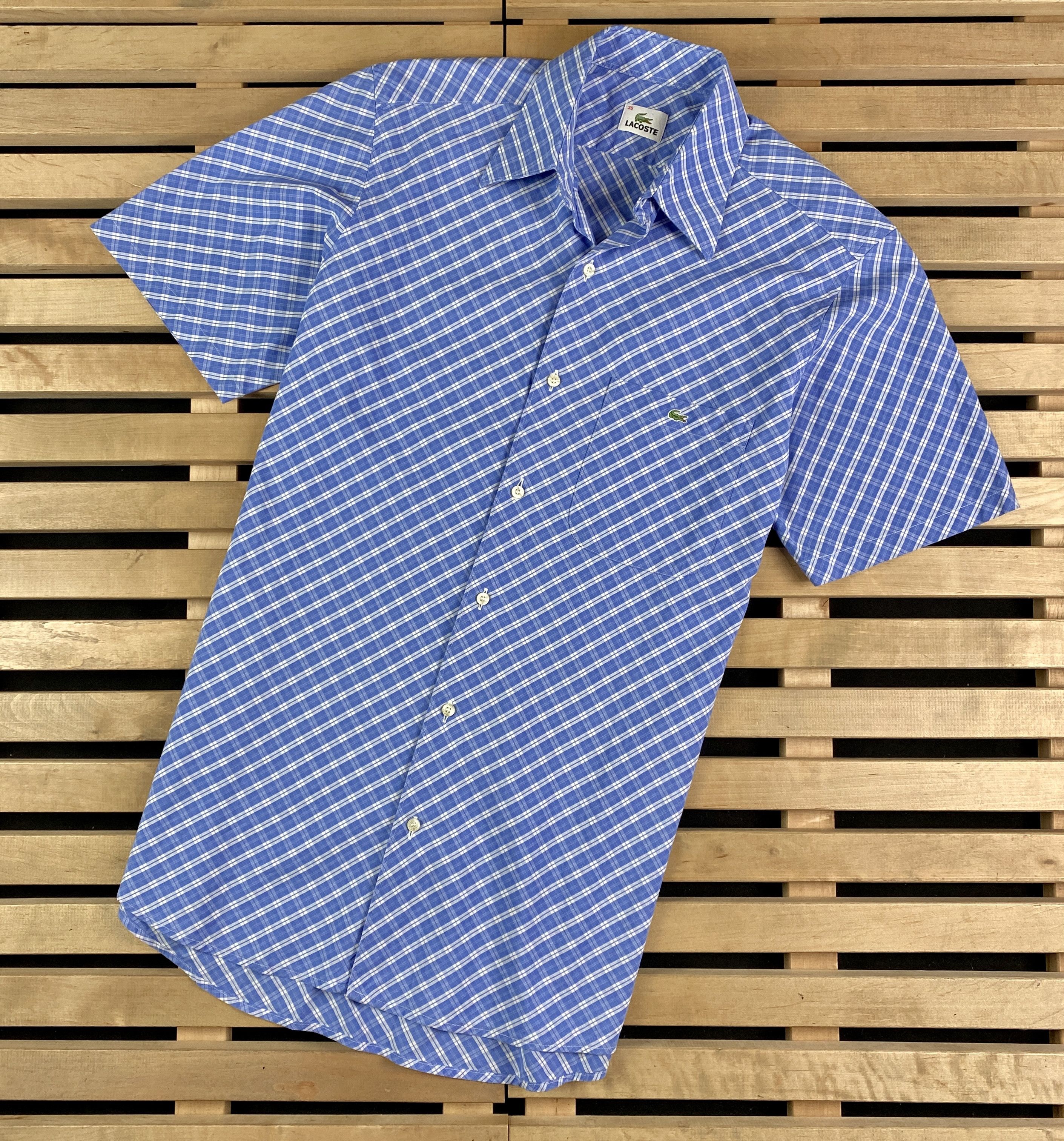 Lacoste × Vintage Mens Shirt Lacoste Vintage Size 39 Size US M / EU 48-50 / 2 - 1 Thumbnail