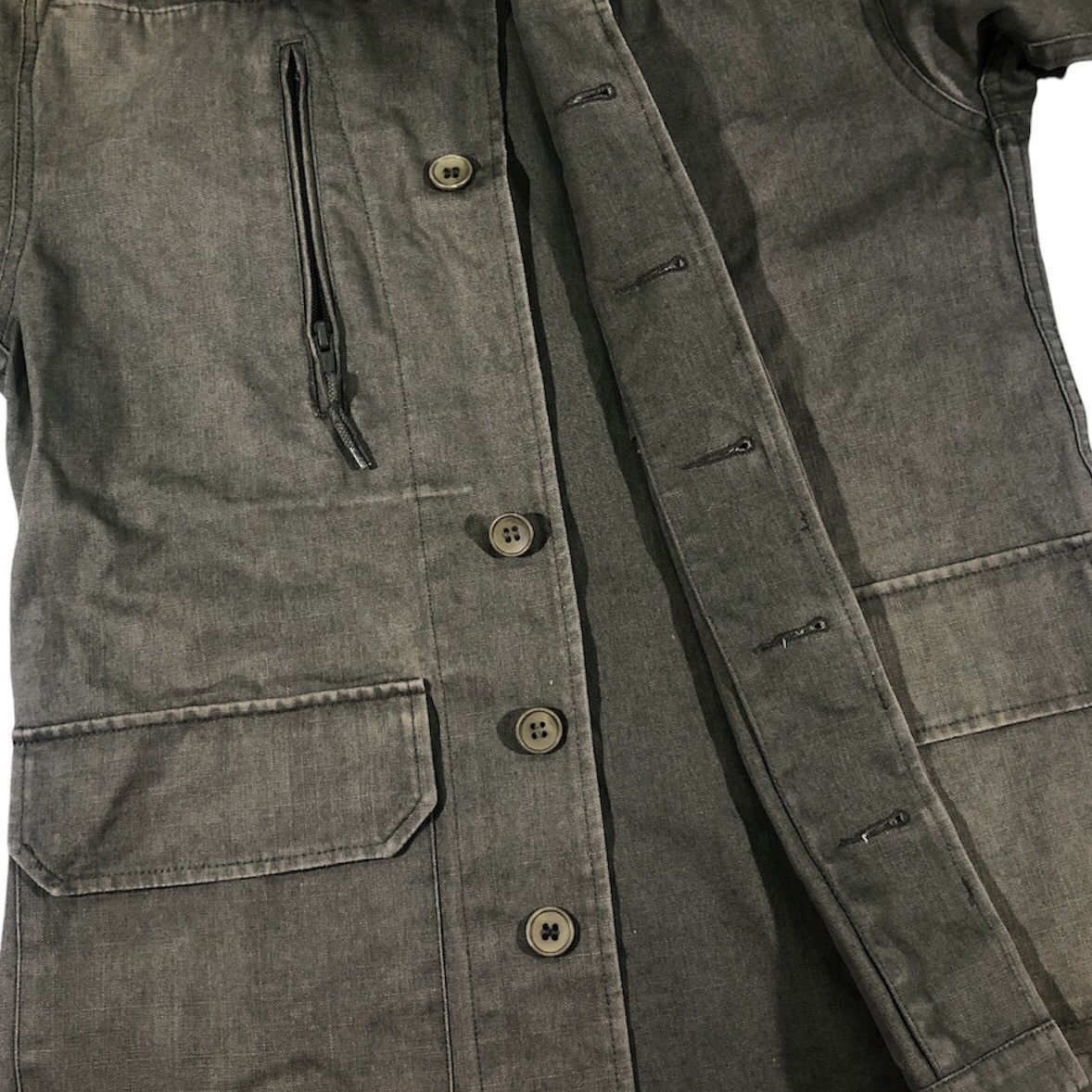 A.P.C. Vintage A.P.C Army Military Denim Jacket Size US M / EU 48-50 / 2 - 11 Thumbnail