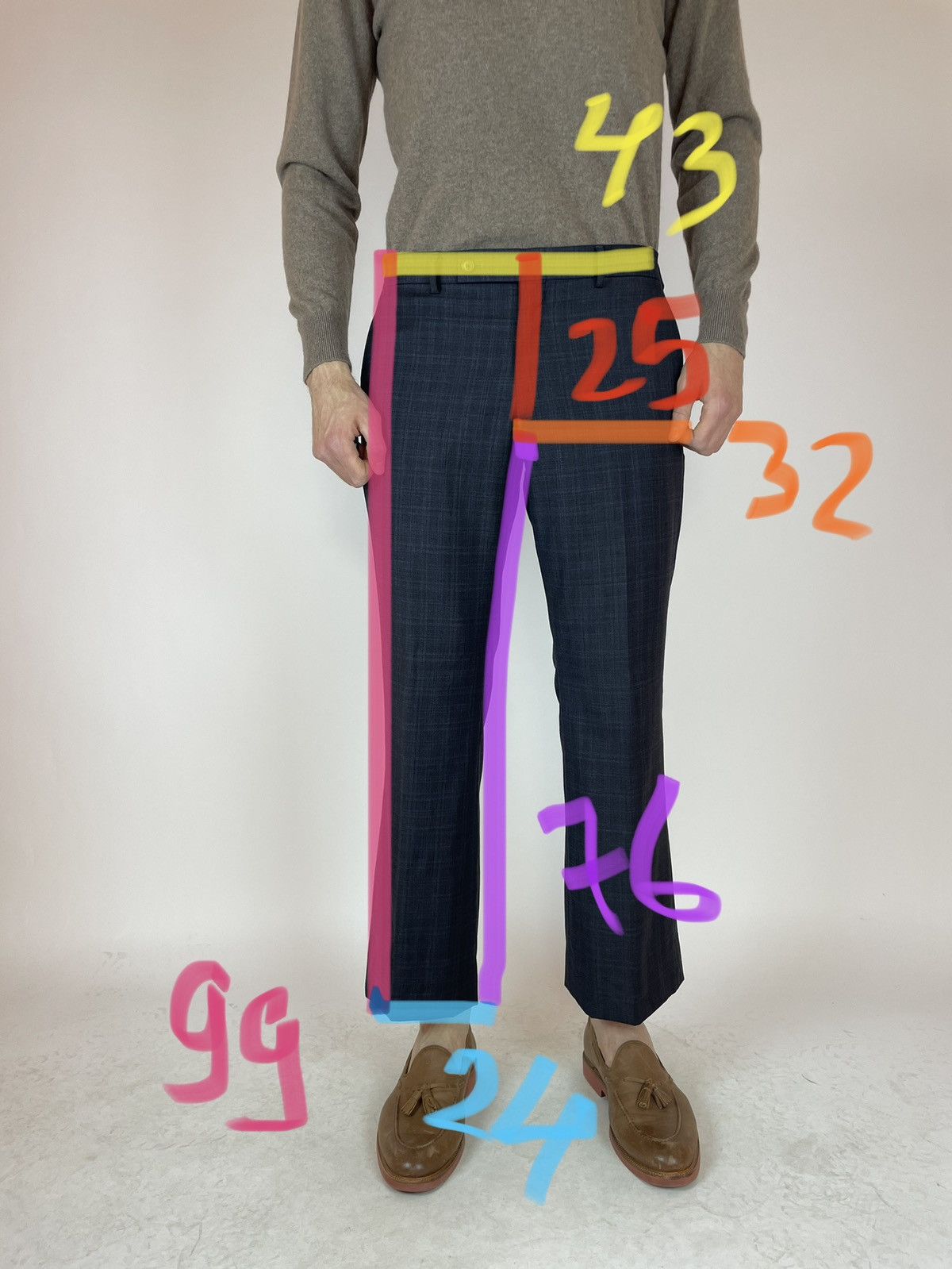 Other OSCAR DE LA RENTA PROFILE Plaid wool trousers Mens size 42S Size US 32 / EU 48 - 21 Thumbnail