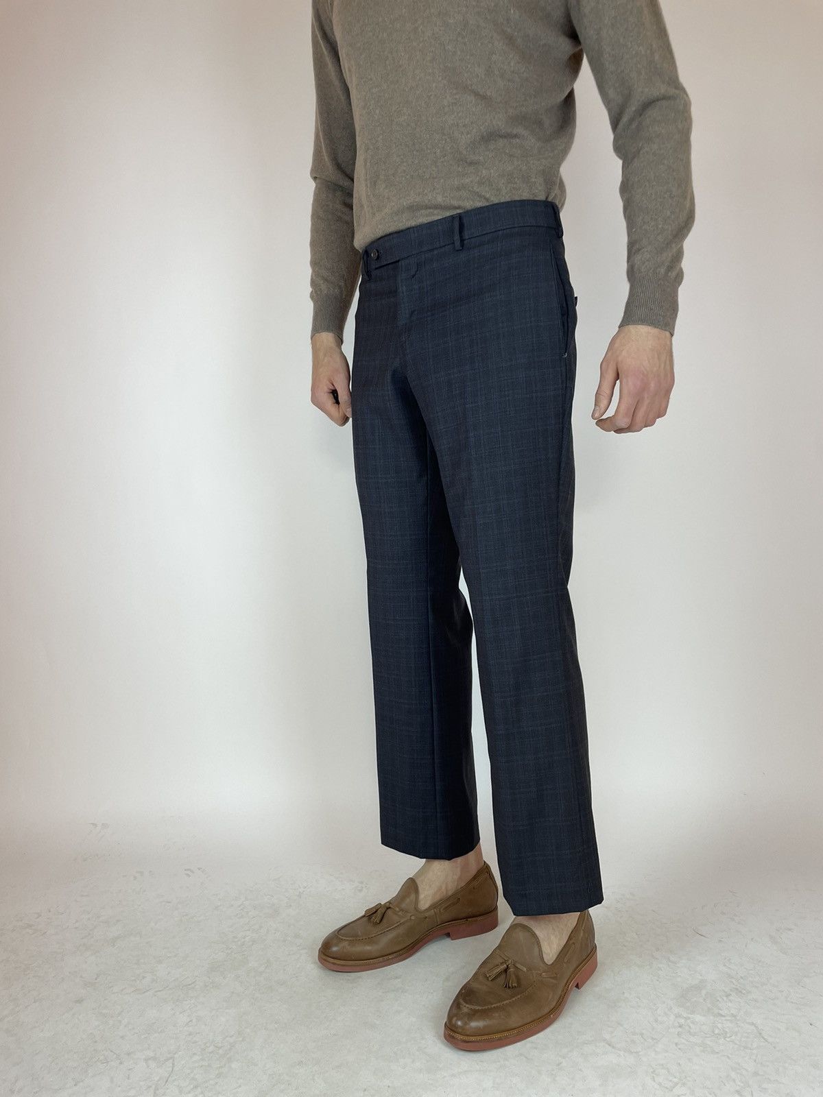 Other OSCAR DE LA RENTA PROFILE Plaid wool trousers Mens size 42S Size US 32 / EU 48 - 4 Thumbnail