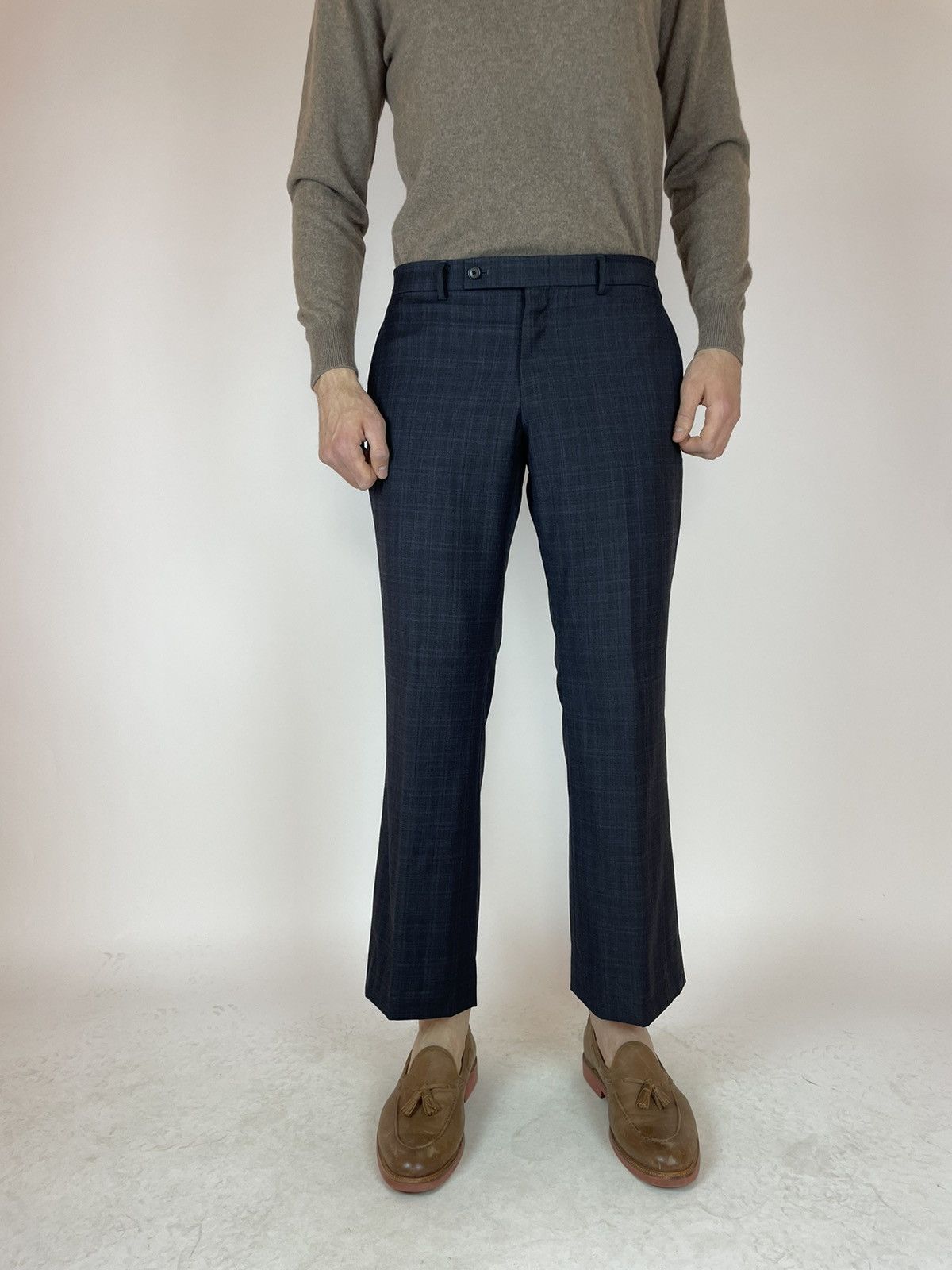 Other OSCAR DE LA RENTA PROFILE Plaid wool trousers Mens size 42S Size US 32 / EU 48 - 2 Thumbnail