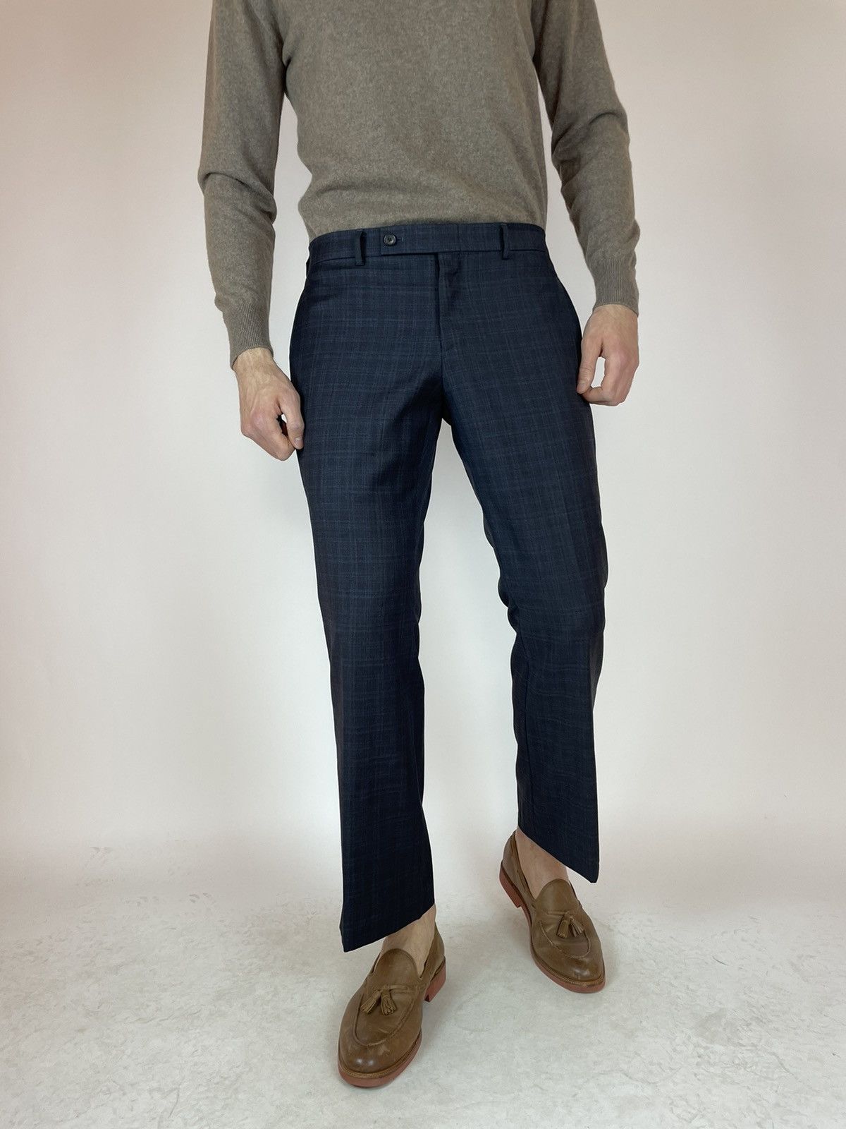 Other OSCAR DE LA RENTA PROFILE Plaid wool trousers Mens size 42S Size US 32 / EU 48 - 1 Thumbnail