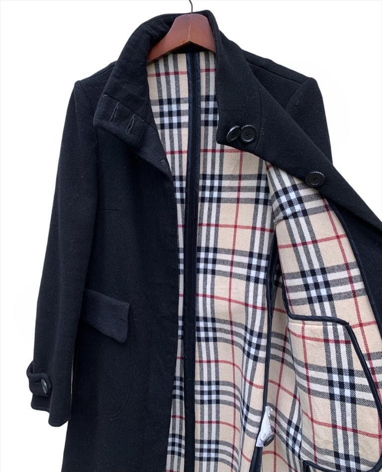 Burberry Burberry Red Label Wool Nova Check Interior Long Coat Size S / US 4 / IT 40 - 4 Thumbnail