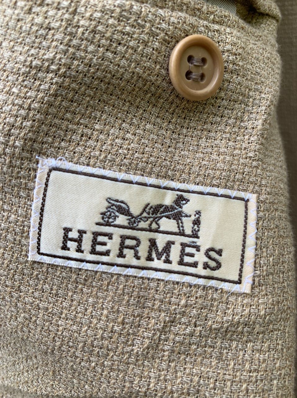 Hermes Hermès Sackloth Rayon Casual Coat Archive Size US L / EU 52-54 / 3 - 6 Thumbnail