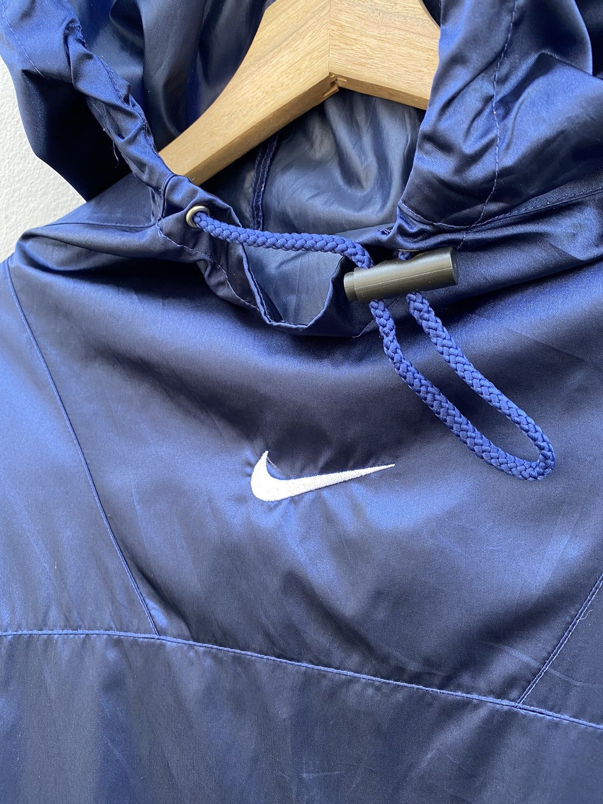 Nike 💥RARE💥Vintage 90s NIKE CENTER LOGO Embroidered Baggy Hoodie Size US XL / EU 56 / 4 - 5 Thumbnail