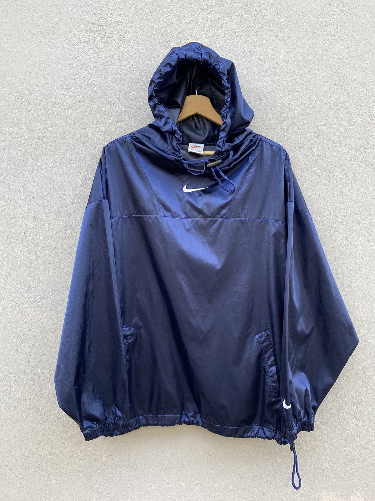 Nike 💥RARE💥Vintage 90s NIKE CENTER LOGO Embroidered Baggy Hoodie Size US XL / EU 56 / 4 - 1 Thumbnail