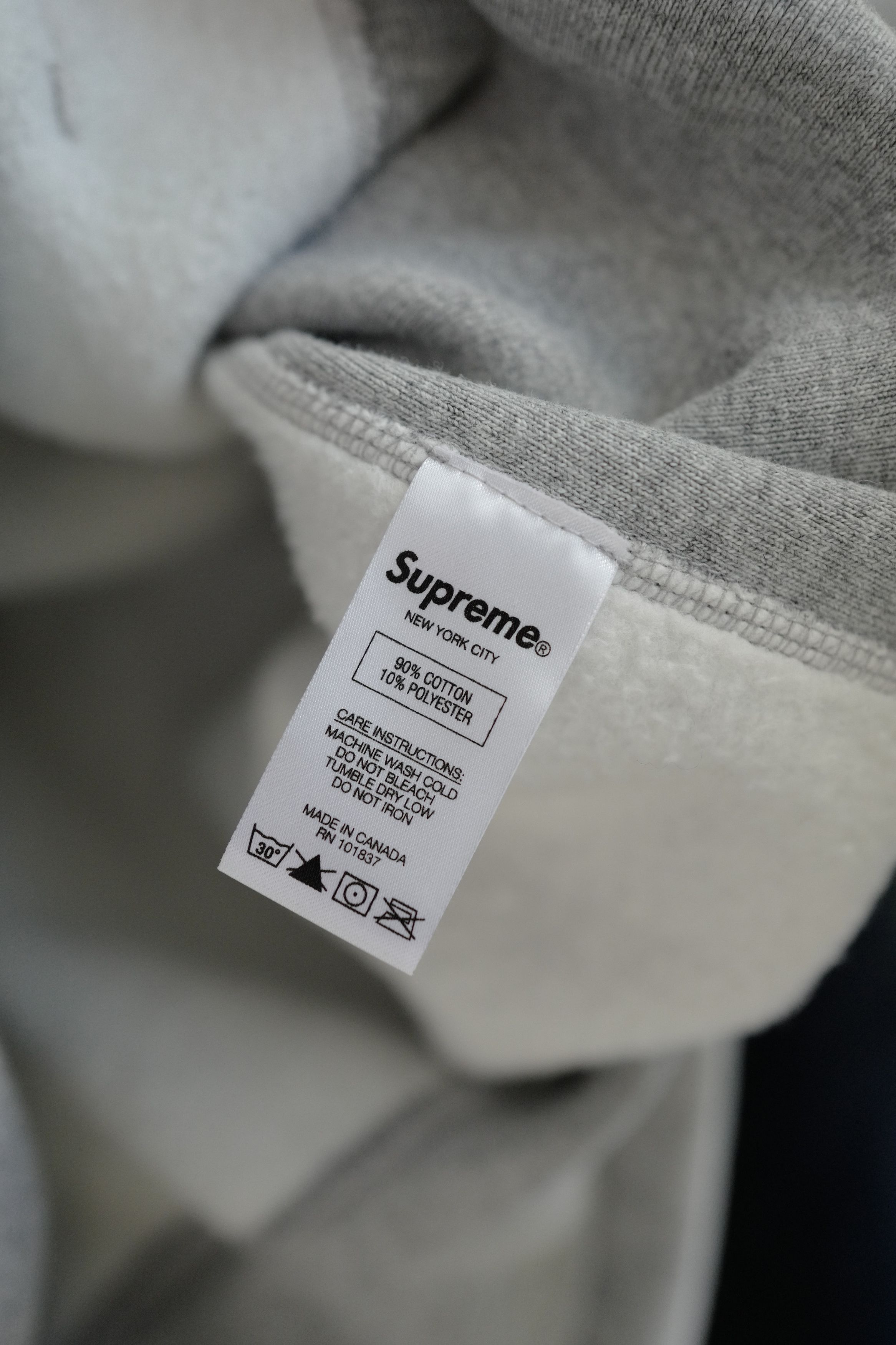 Supreme Box Logo Hoodie Sweatshirt (Grey/Orange) Size US L / EU 52-54 / 3 - 7 Thumbnail