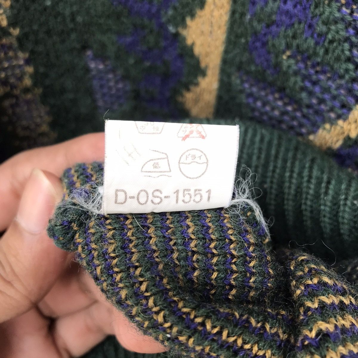 Aran Isles Knitwear Vintage Japanese Brand Green Navajo Knitwear Sweater Size US L / EU 52-54 / 3 - 9 Thumbnail
