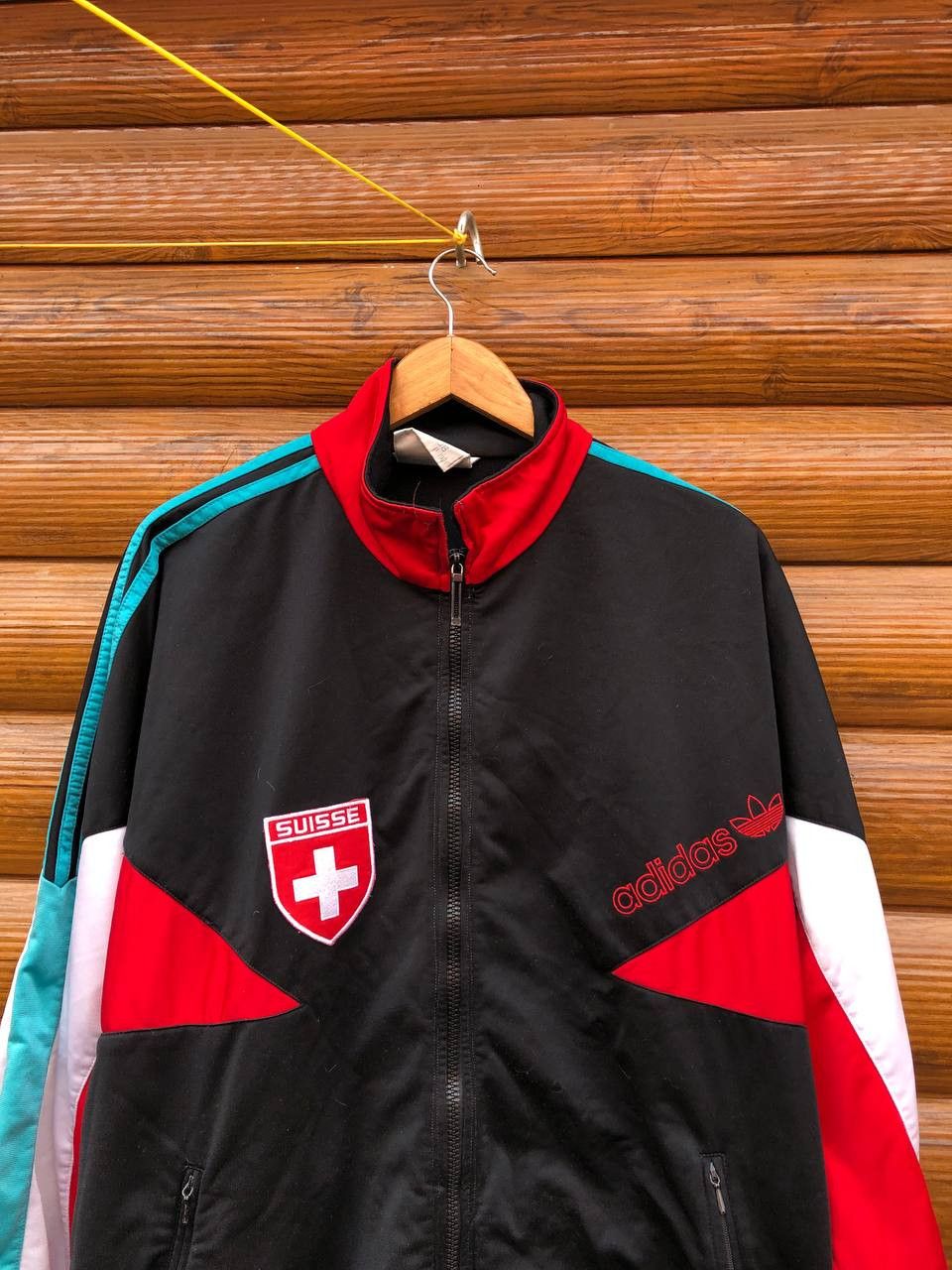 Vintage Vintage Adidas Suisse Soccer Football Jacket 90s Size US L / EU 52-54 / 3 - 2 Thumbnail