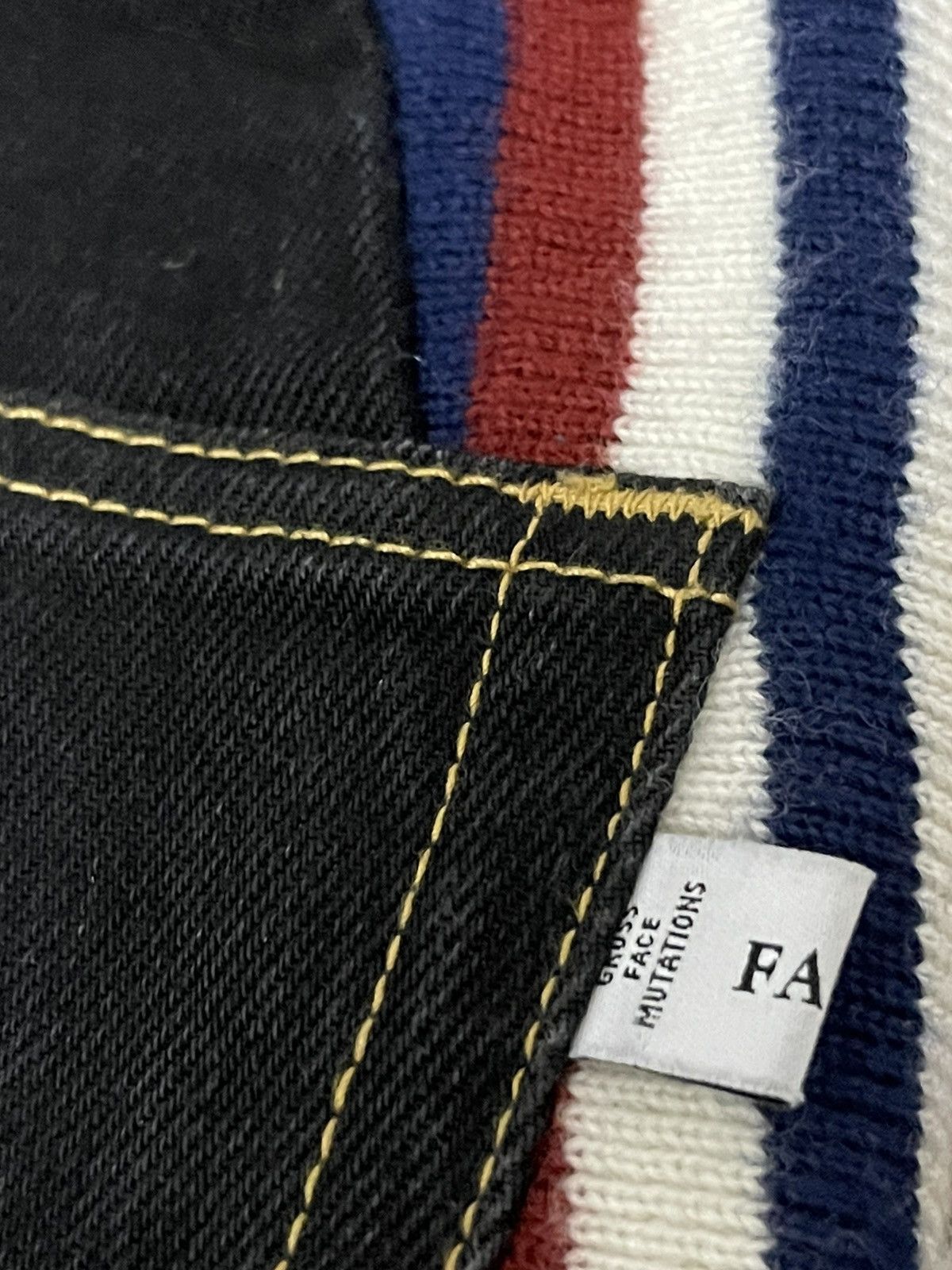 Facetasm Rare! Facetasm Side Rib Denim / Nice design Size US 33 - 13 Thumbnail
