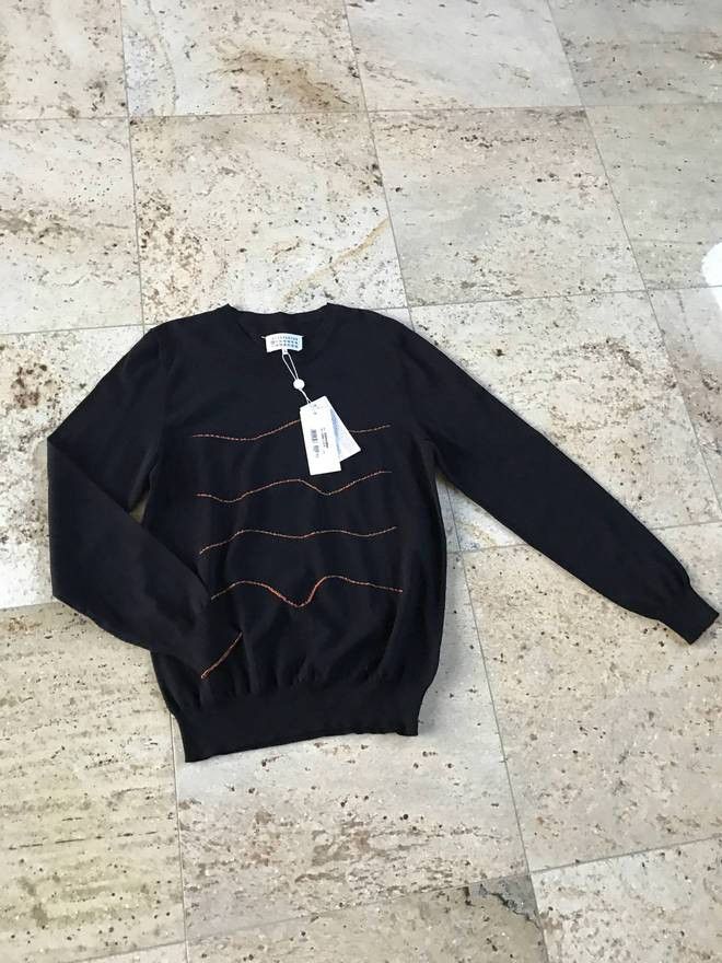 Dark Navy Stitched Detail Sweater