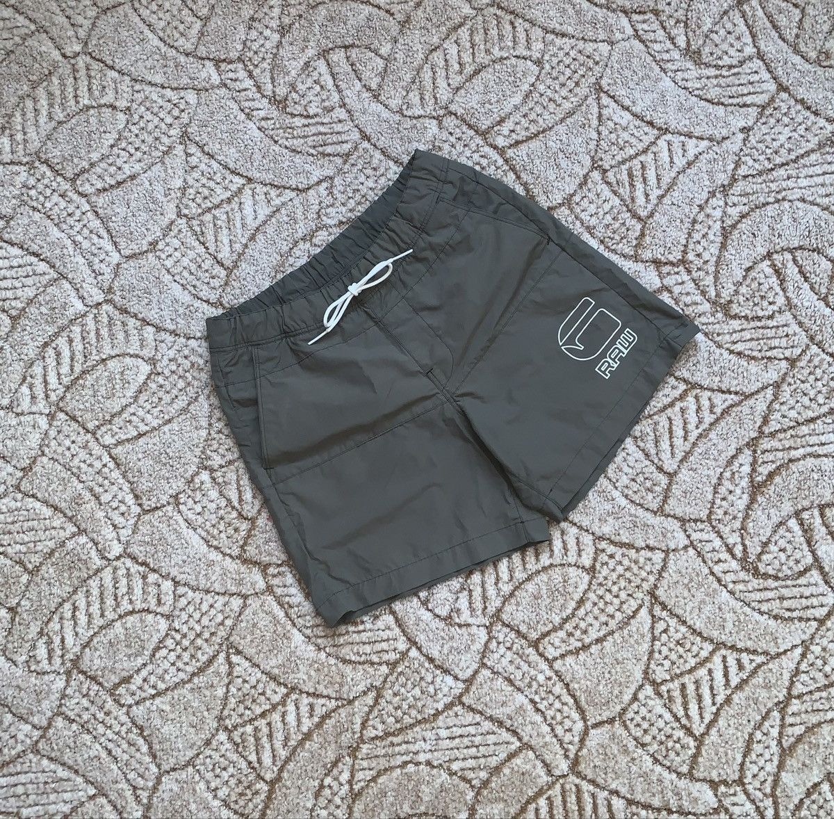G-Star × Vintage G star raw beach shorts 🩳 khaki big logo tennis golf y2k Size US 32 / EU 48 - 8 Thumbnail