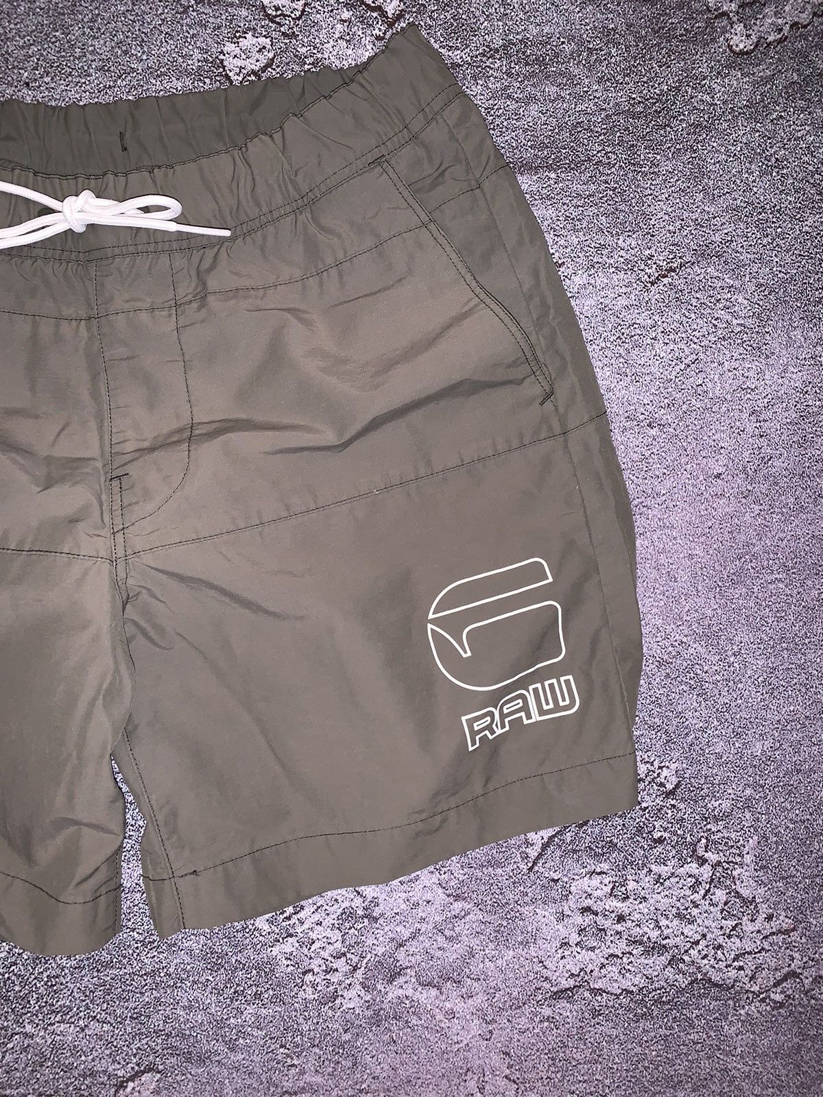 G-Star × Vintage G star raw beach shorts 🩳 khaki big logo tennis golf y2k Size US 32 / EU 48 - 4 Thumbnail