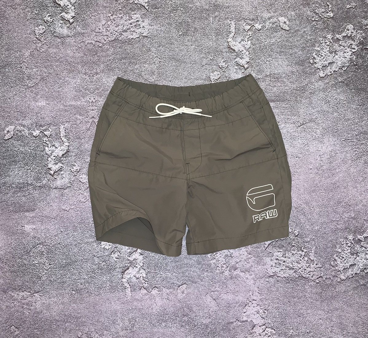 G-Star × Vintage G star raw beach shorts 🩳 khaki big logo tennis golf y2k Size US 32 / EU 48 - 1 Thumbnail