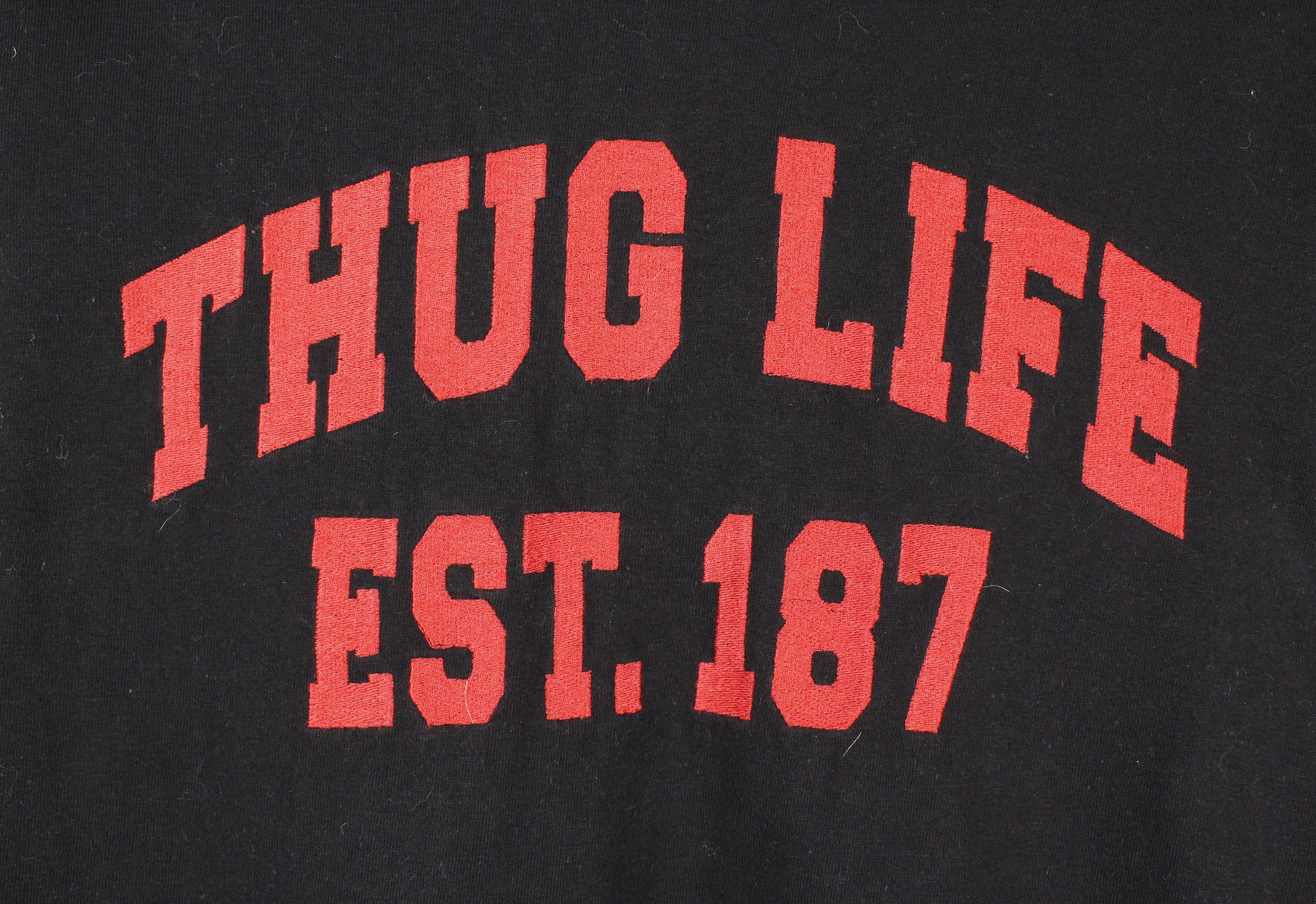 Rap Tees × Vintage Thug Life 187 Logo Black T-shirt Size US S / EU 44-46 / 1 - 4 Thumbnail