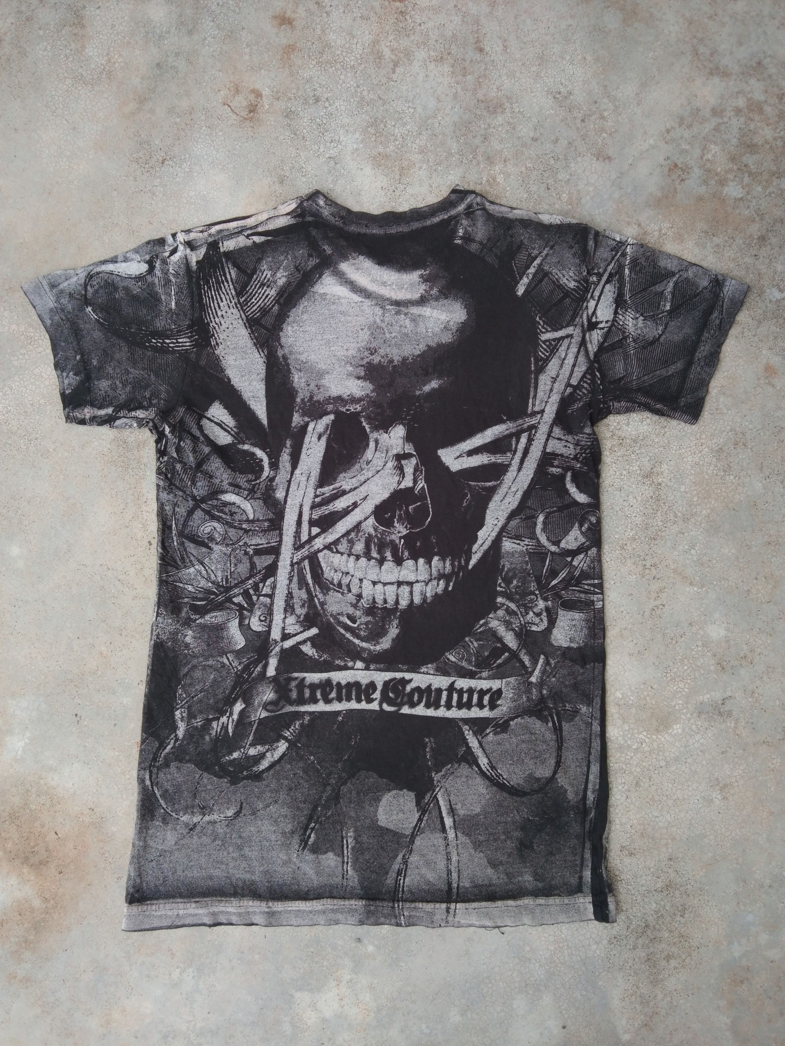 Vintage Xtreme Couture T Shirt Fullprint Made In USA Size US S / EU 44-46 / 1 - 1 Thumbnail