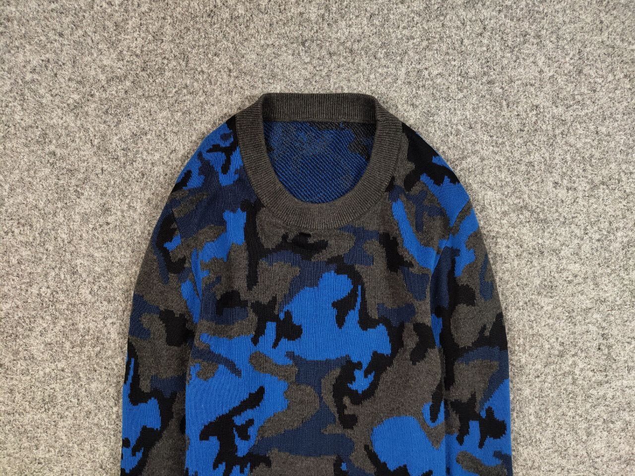 Sandro Sandro Blue Camo Wool pull Knitwear & Sweatshirts Size US S / EU 44-46 / 1 - 8 Thumbnail
