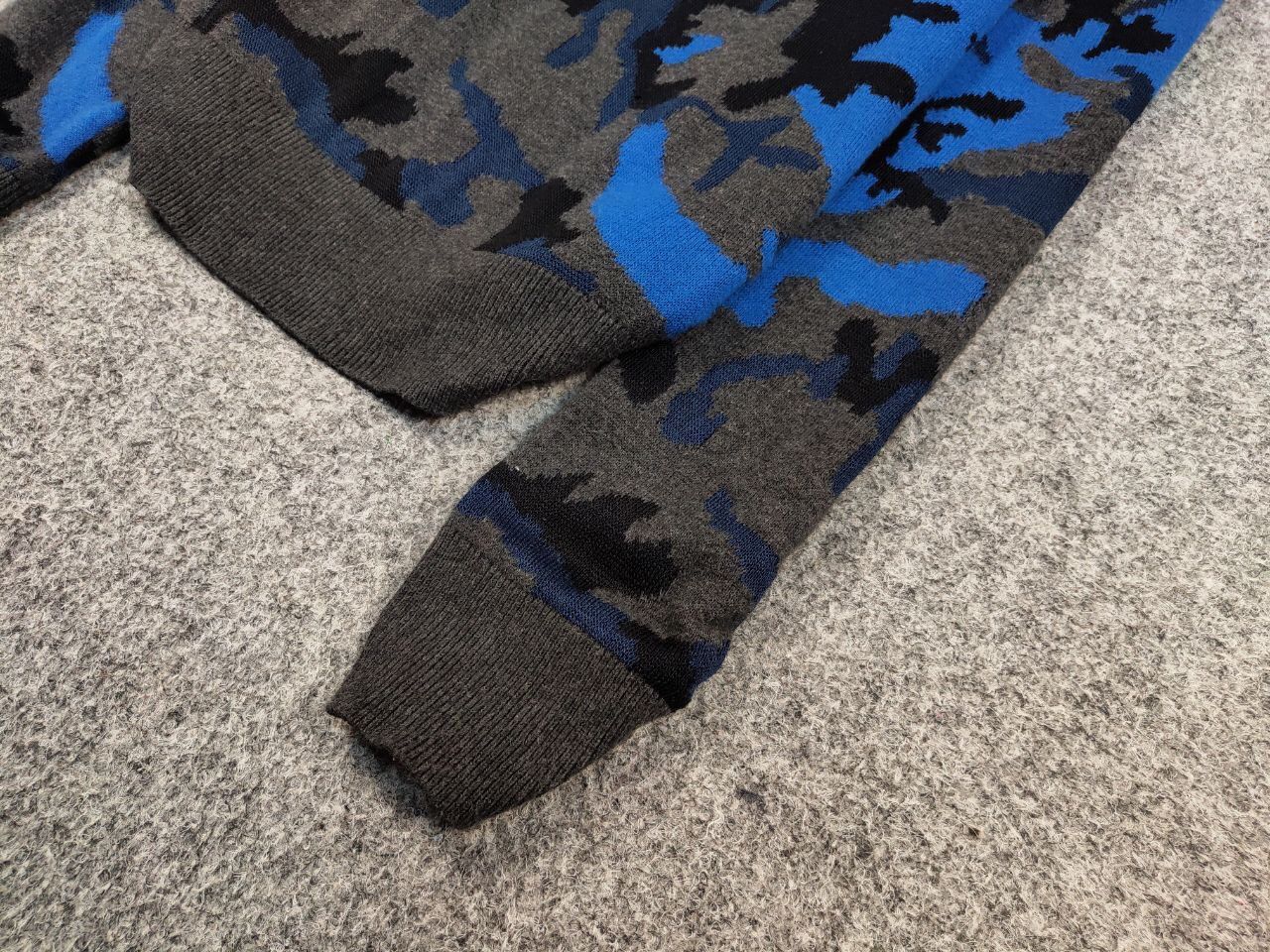 Sandro Sandro Blue Camo Wool pull Knitwear & Sweatshirts Size US S / EU 44-46 / 1 - 5 Thumbnail