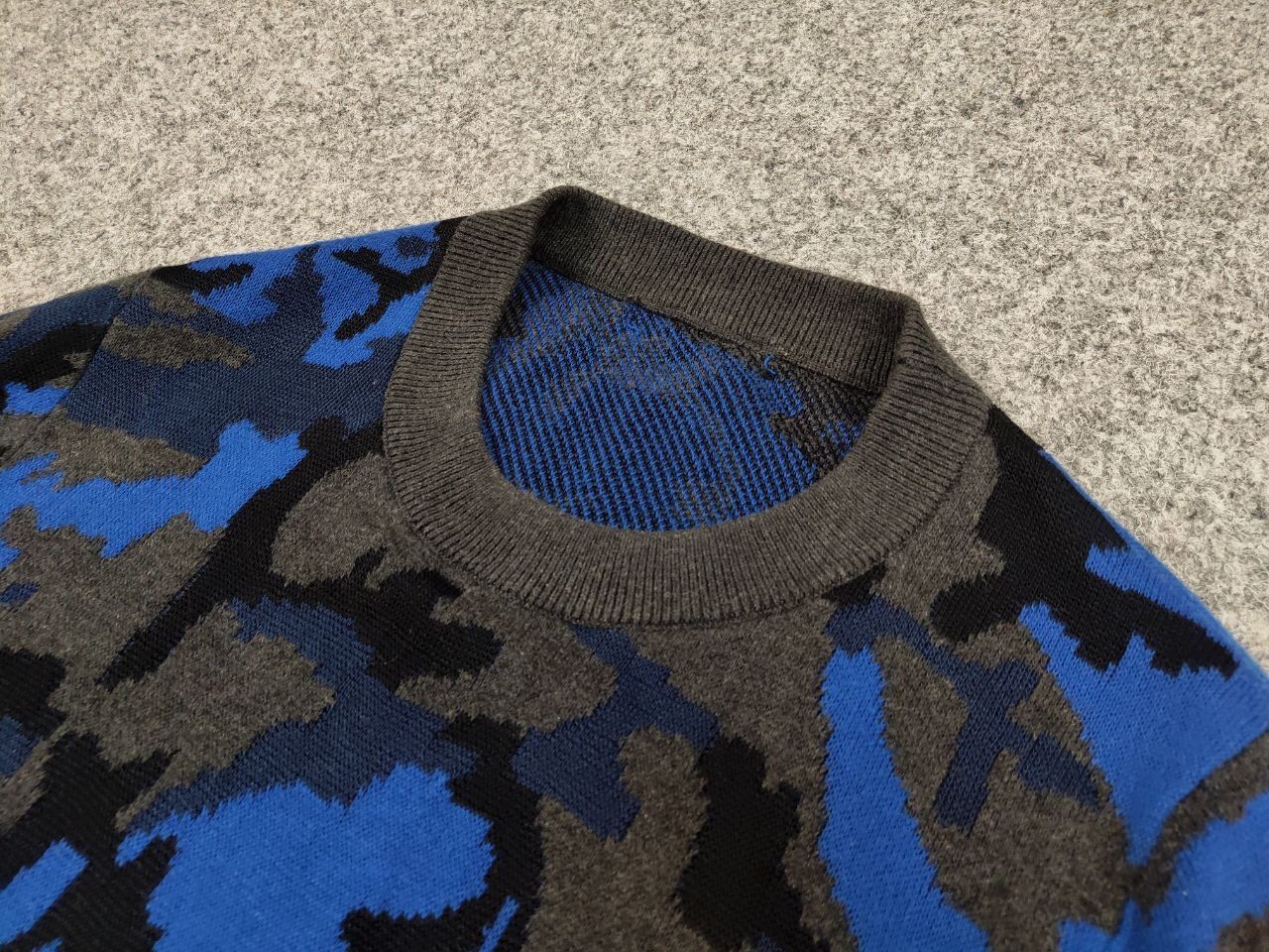 Sandro Sandro Blue Camo Wool pull Knitwear & Sweatshirts Size US S / EU 44-46 / 1 - 18 Thumbnail