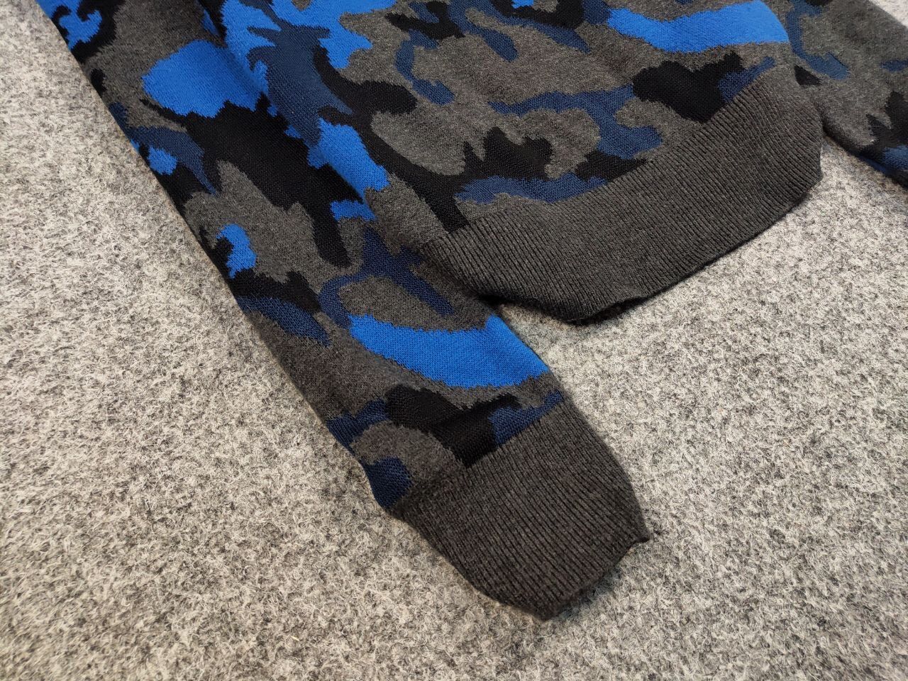 Sandro Sandro Blue Camo Wool pull Knitwear & Sweatshirts Size US S / EU 44-46 / 1 - 6 Thumbnail