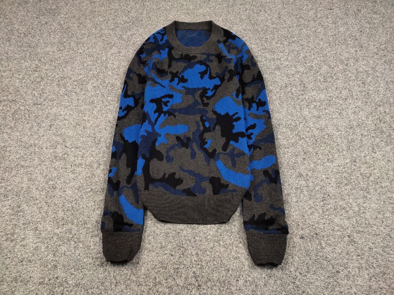 Sandro Sandro Blue Camo Wool pull Knitwear & Sweatshirts Size US S / EU 44-46 / 1 - 2 Thumbnail