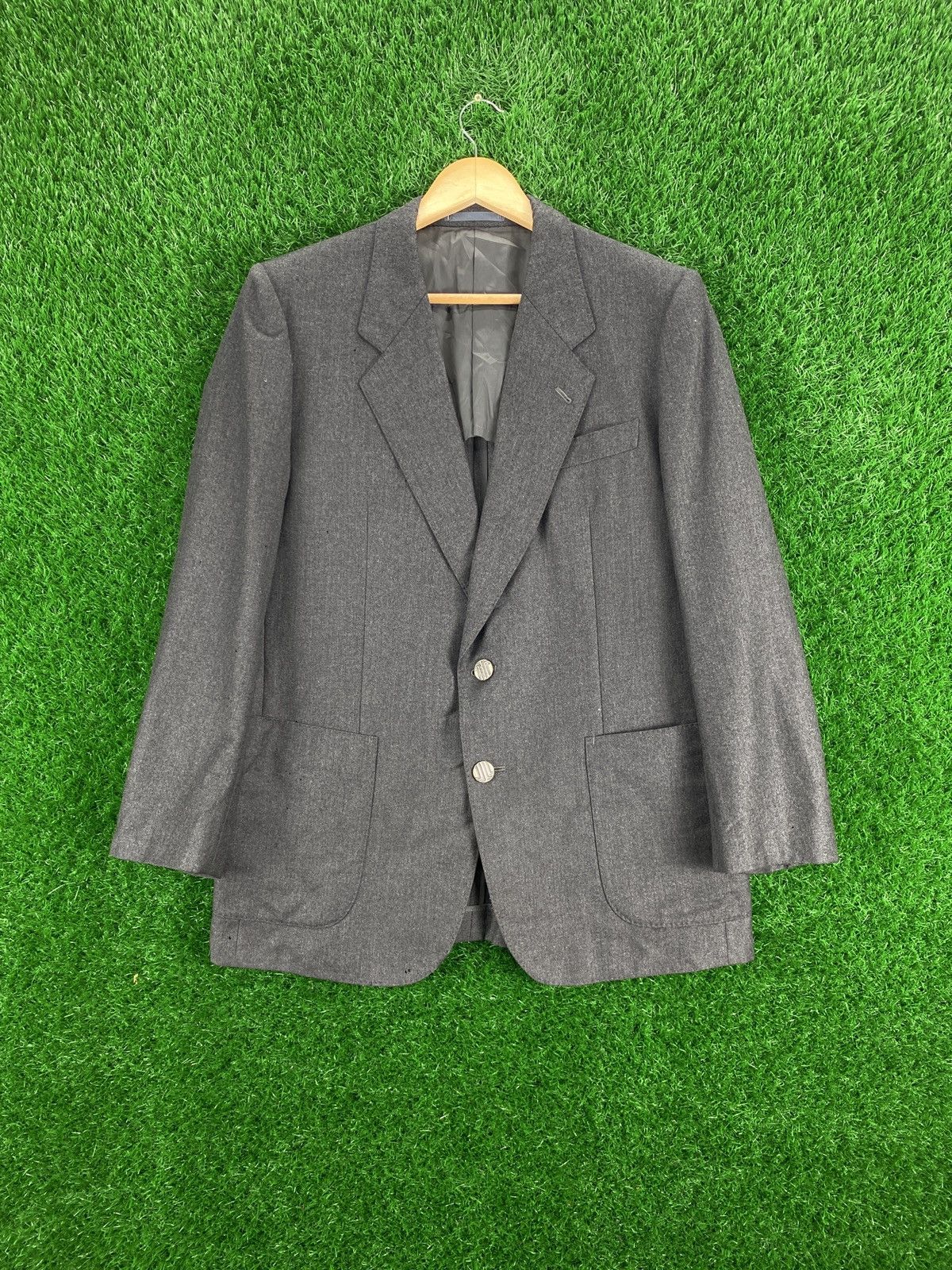 Lanvin × Vintage Vintage Lanvin Paris Blazer Grey Size US M / EU 48-50 / 2 - 1 Thumbnail