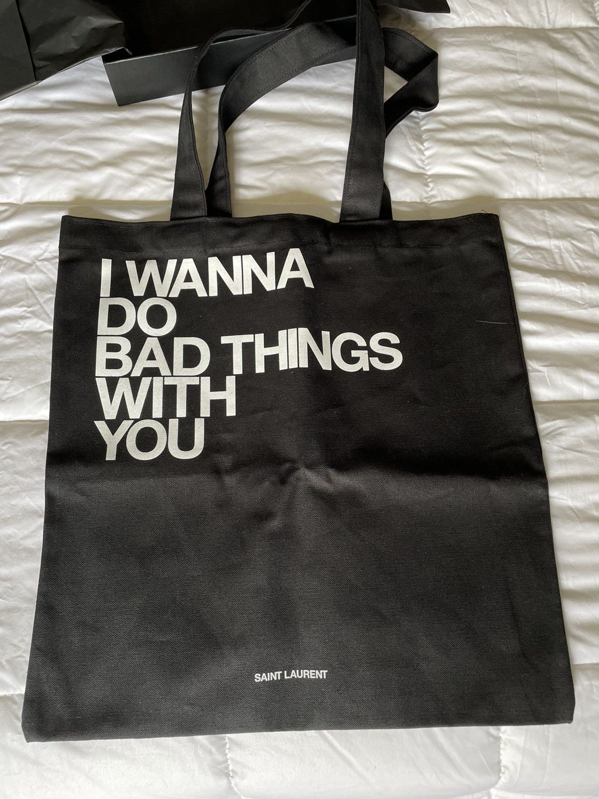 ★Saint Laurent★I WANNA DO BAD THINGS WITH YOU トートバッグ I wanna do bad things with you トートバッグ | Saint Laurent