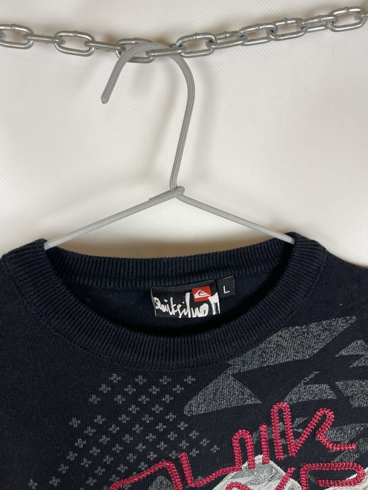 Quiksilver Quiksilver vintage big logo black knitted sweater sweatshirt Size US L / EU 52-54 / 3 - 4 Thumbnail