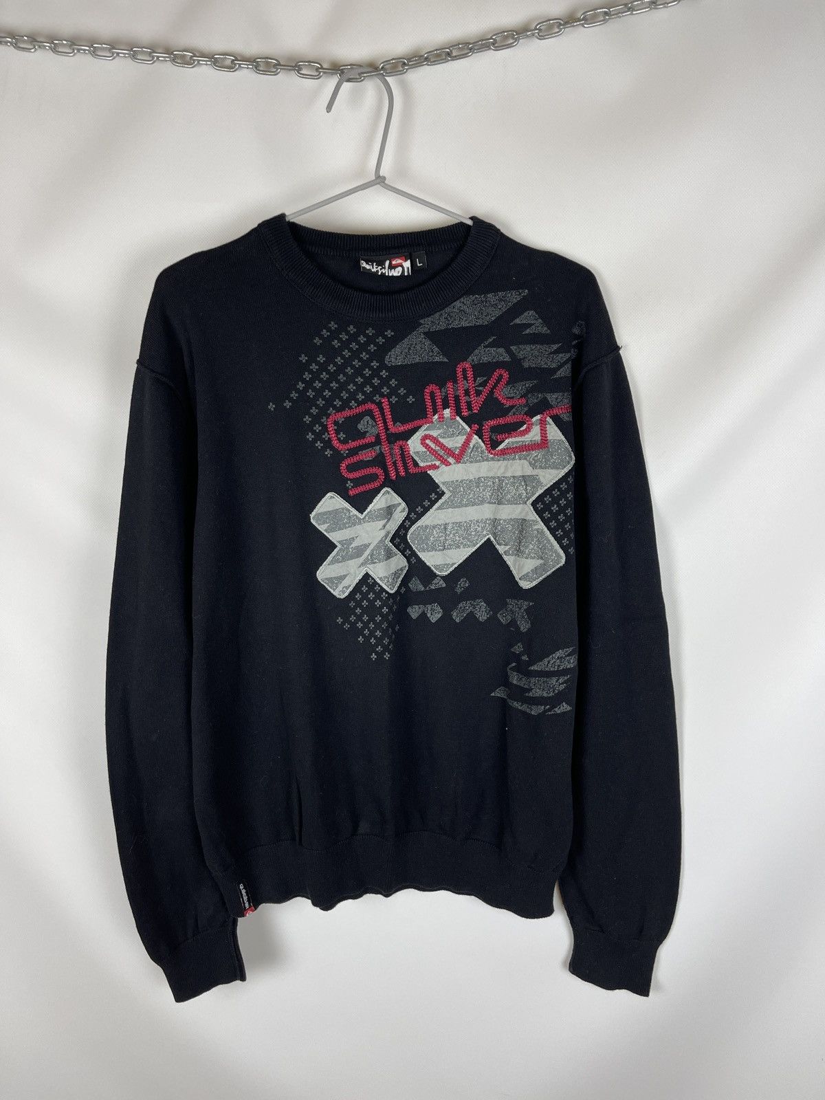Quiksilver Quiksilver vintage big logo black knitted sweater sweatshirt Size US L / EU 52-54 / 3 - 1 Thumbnail