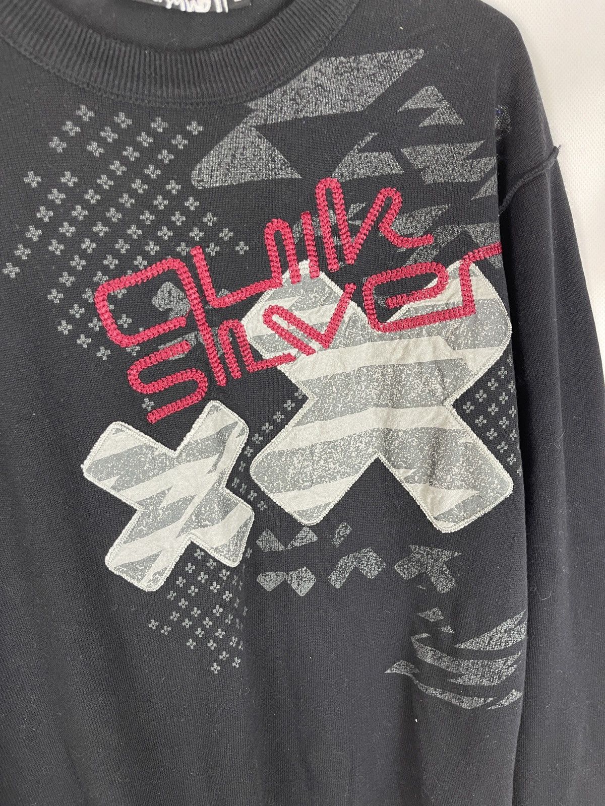 Quiksilver Quiksilver vintage big logo black knitted sweater sweatshirt Size US L / EU 52-54 / 3 - 5 Thumbnail