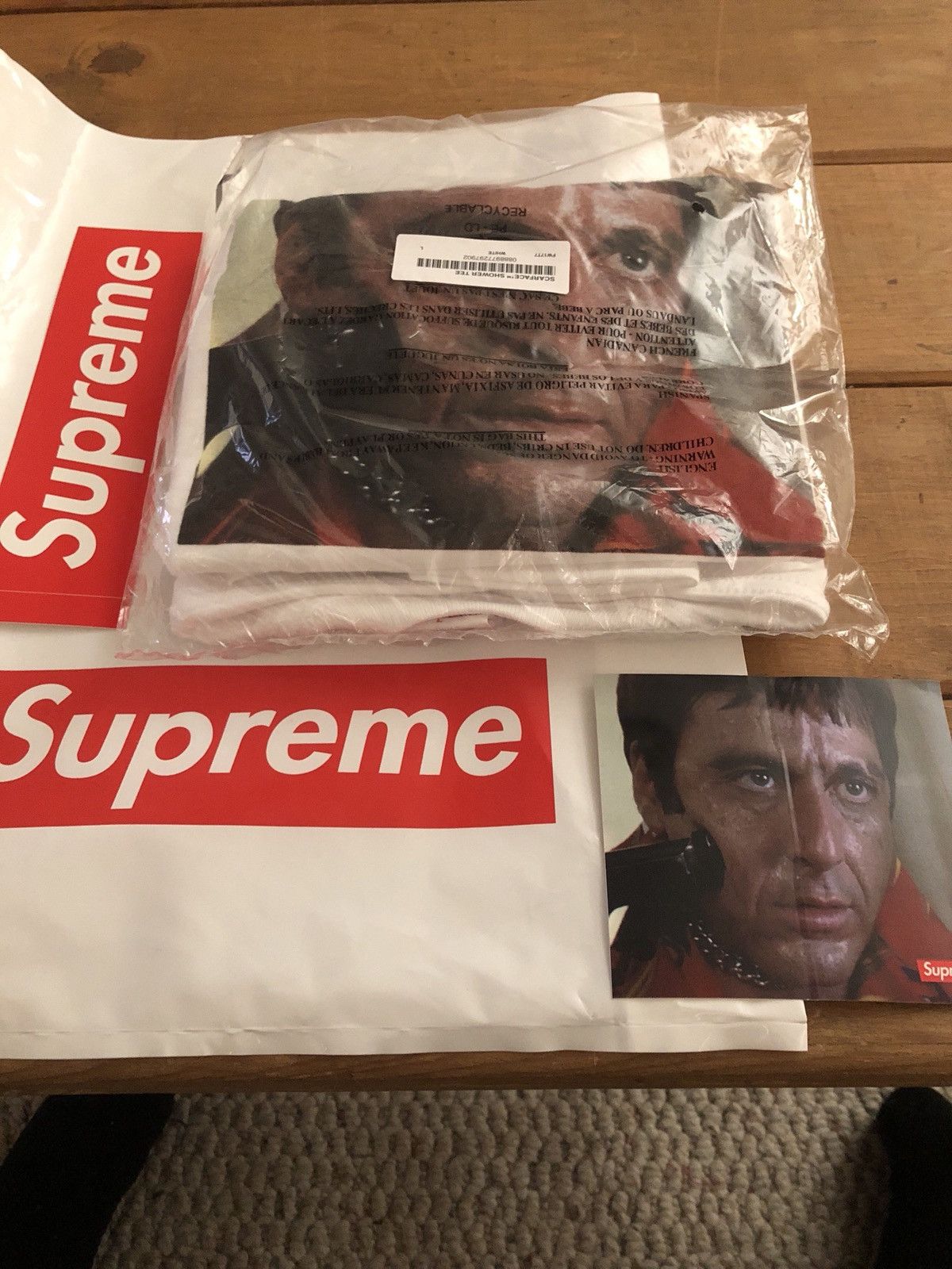 Scarface X Supreme Shower Tee White Short Sleeve T Shirts