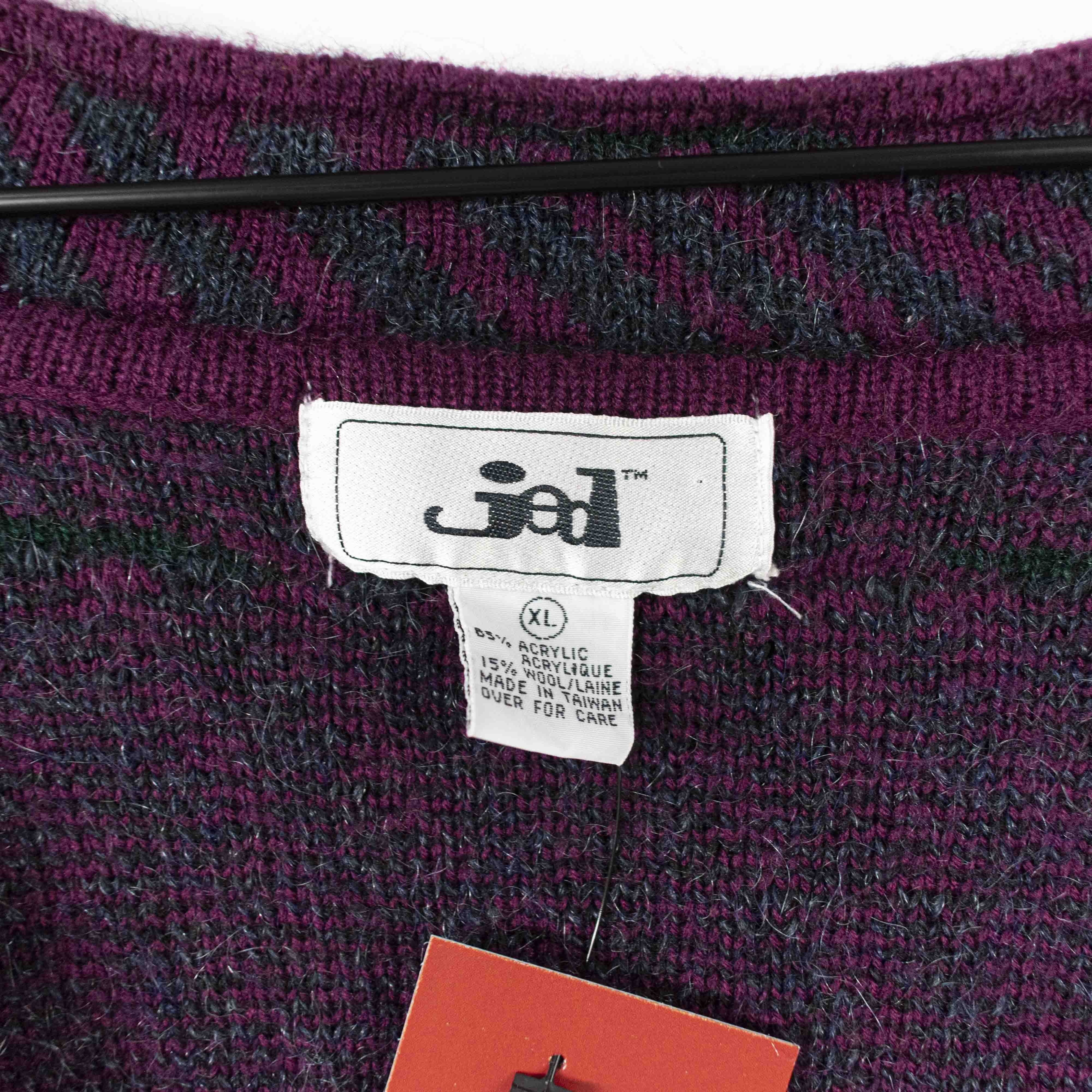 Arts & Science × Vintage Vintage Jed Acrylic Wool Abstract Pattern Cardigan Sweater Size US XL / EU 56 / 4 - 4 Thumbnail