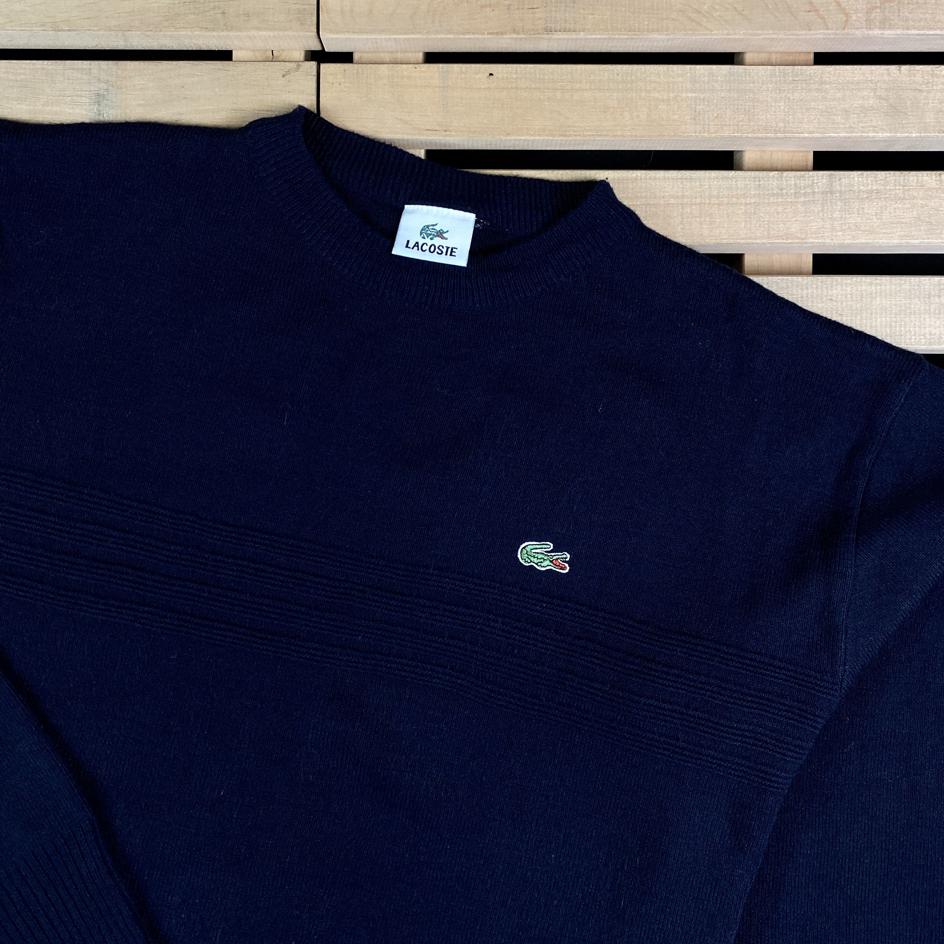 Lacoste × Vintage Mens Sweater Lacoste Vintage Size XL Size US XL / EU 56 / 4 - 2 Thumbnail