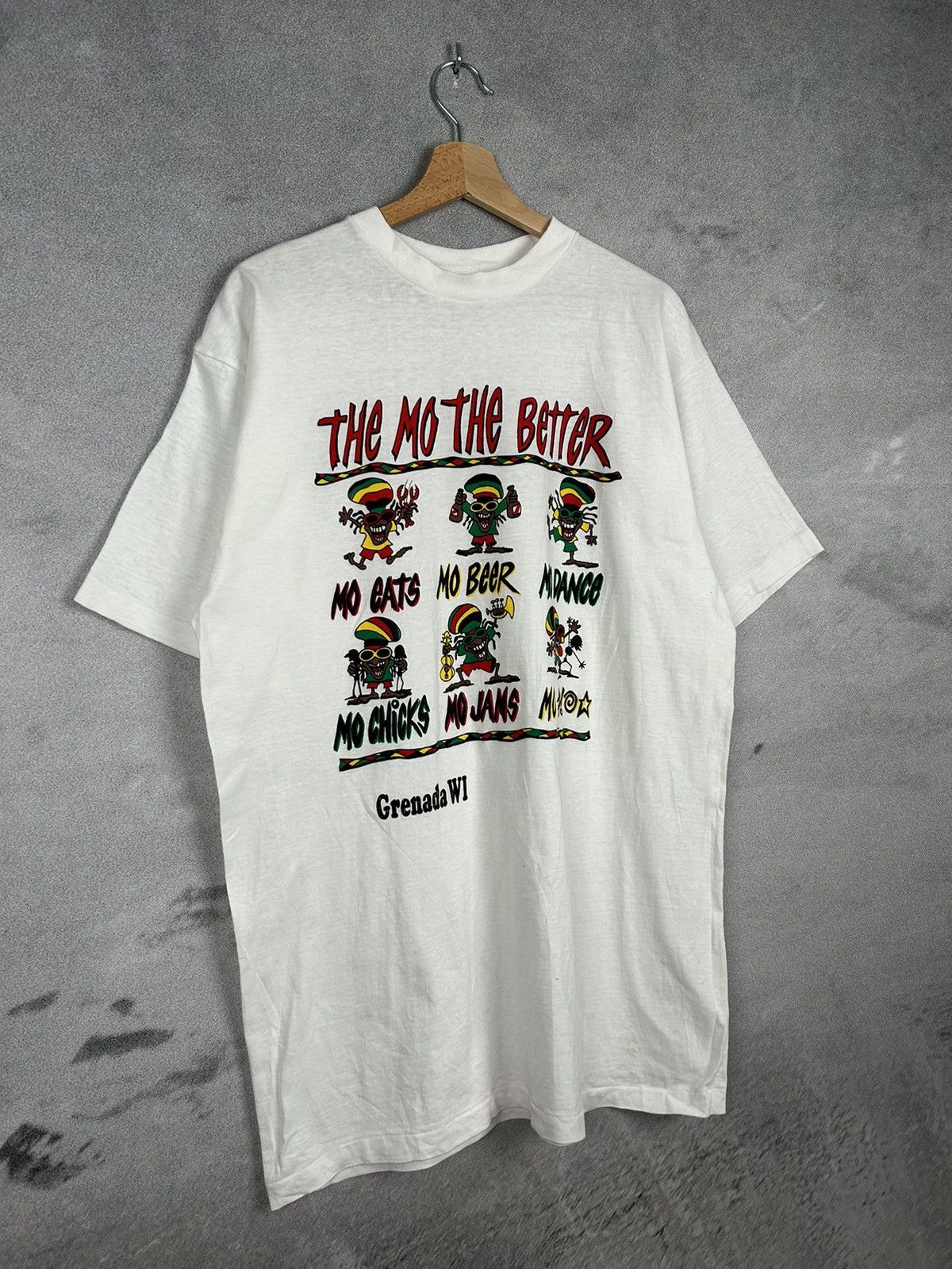 Vintage Vintage Humor T-shirt Reggae Graphic Grenada Art Size US XXL / EU 58 / 5 - 4 Thumbnail