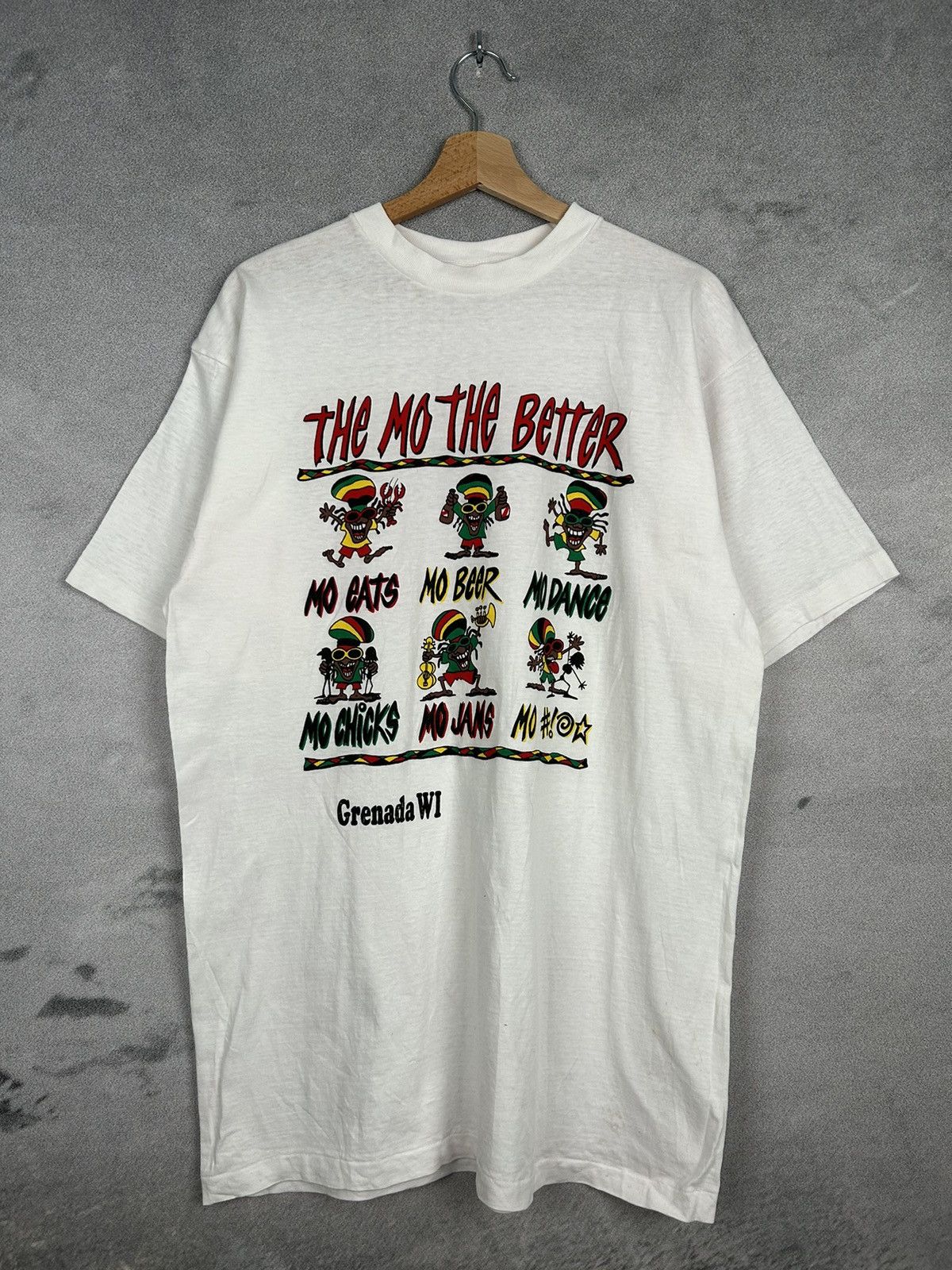 Vintage Vintage Humor T-shirt Reggae Graphic Grenada Art Size US XXL / EU 58 / 5 - 1 Thumbnail