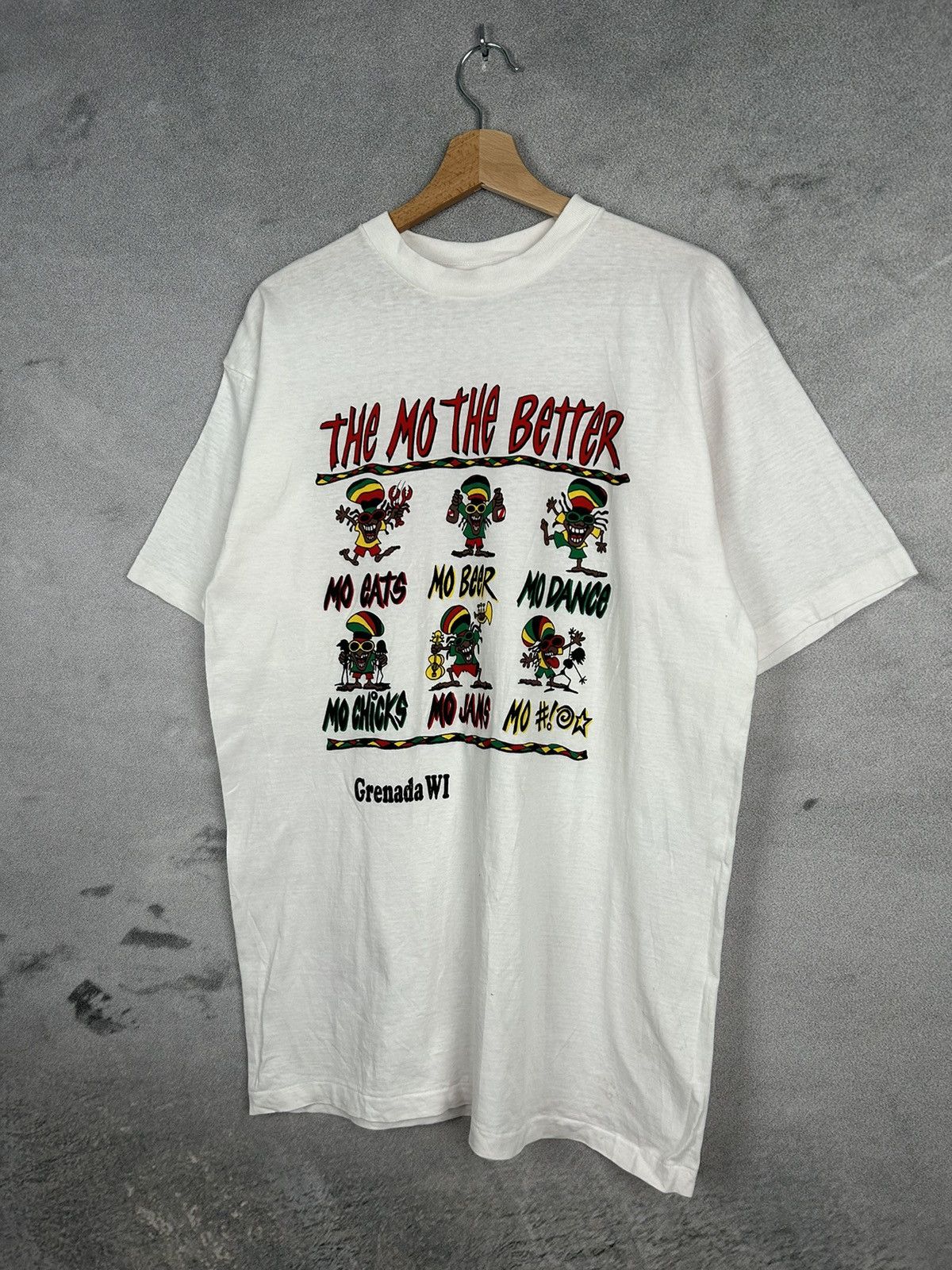 Vintage Vintage Humor T-shirt Reggae Graphic Grenada Art Size US XXL / EU 58 / 5 - 2 Thumbnail