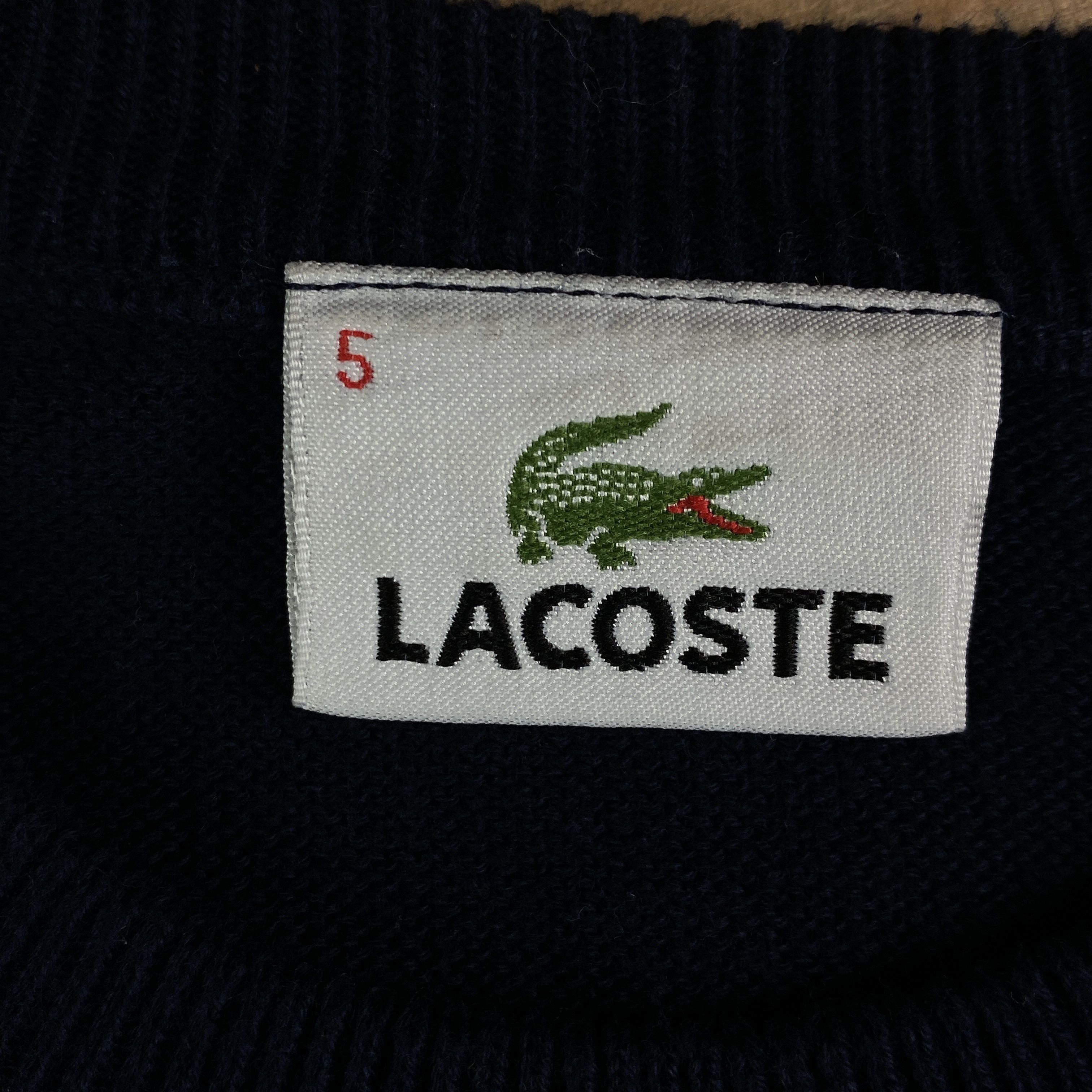 Lacoste × Vintage Mens Lacoste Vintage Jumper 5 / XL Size US XL / EU 56 / 4 - 4 Thumbnail