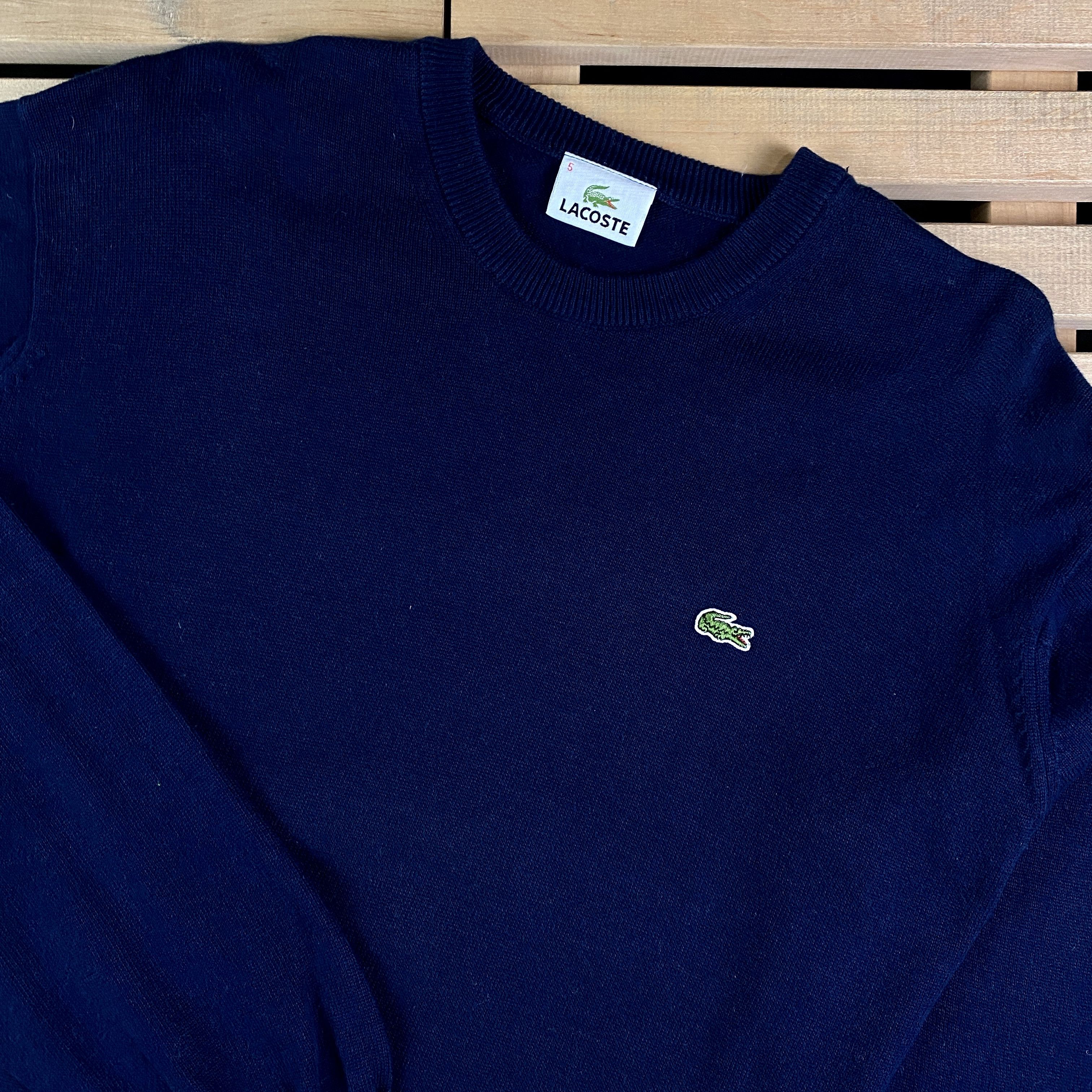 Lacoste × Vintage Mens Lacoste Vintage Jumper 5 / XL Size US XL / EU 56 / 4 - 2 Thumbnail