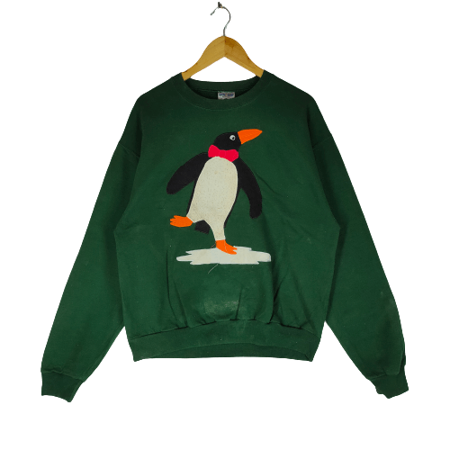 Cartoon Network PENGUIN Cartoon Character Embroidery Button Eye Sweatshirt Size US M / EU 48-50 / 2 - 1 Thumbnail
