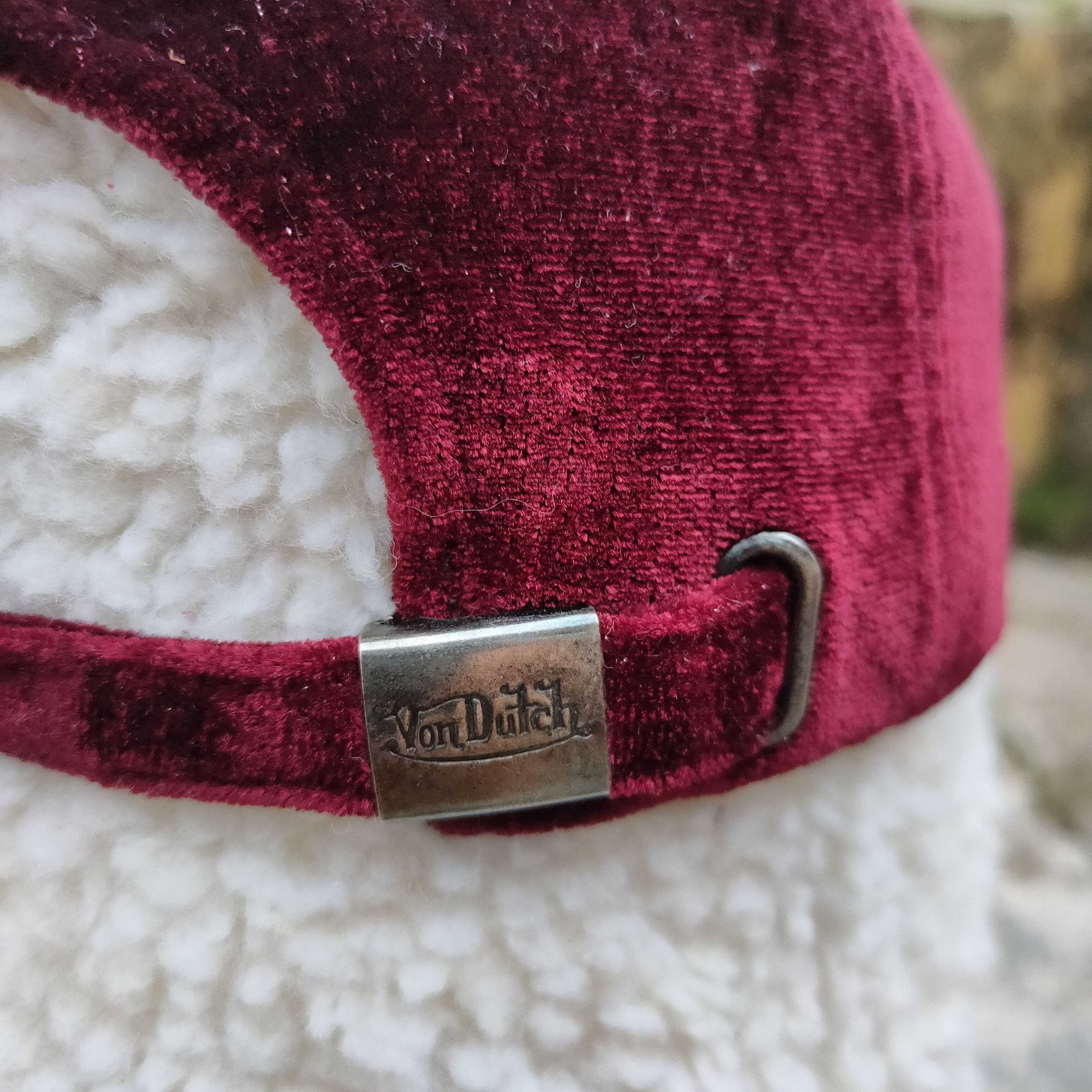 Vintage Vintage VON DUTCH Corduroy Cap Embroidery Maroon Spellout Size ONE SIZE - 5 Thumbnail