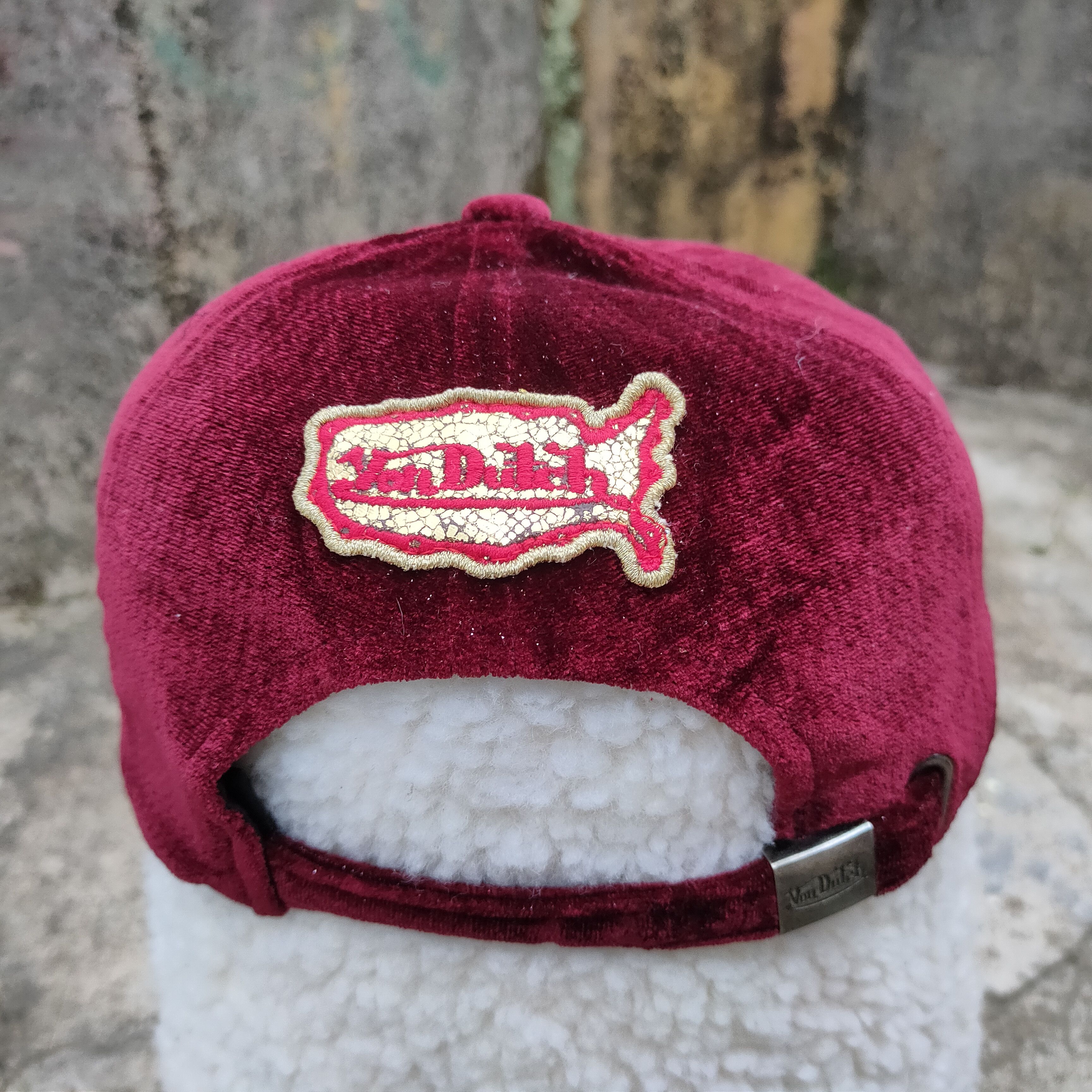 Vintage Vintage VON DUTCH Corduroy Cap Embroidery Maroon Spellout Size ONE SIZE - 4 Thumbnail