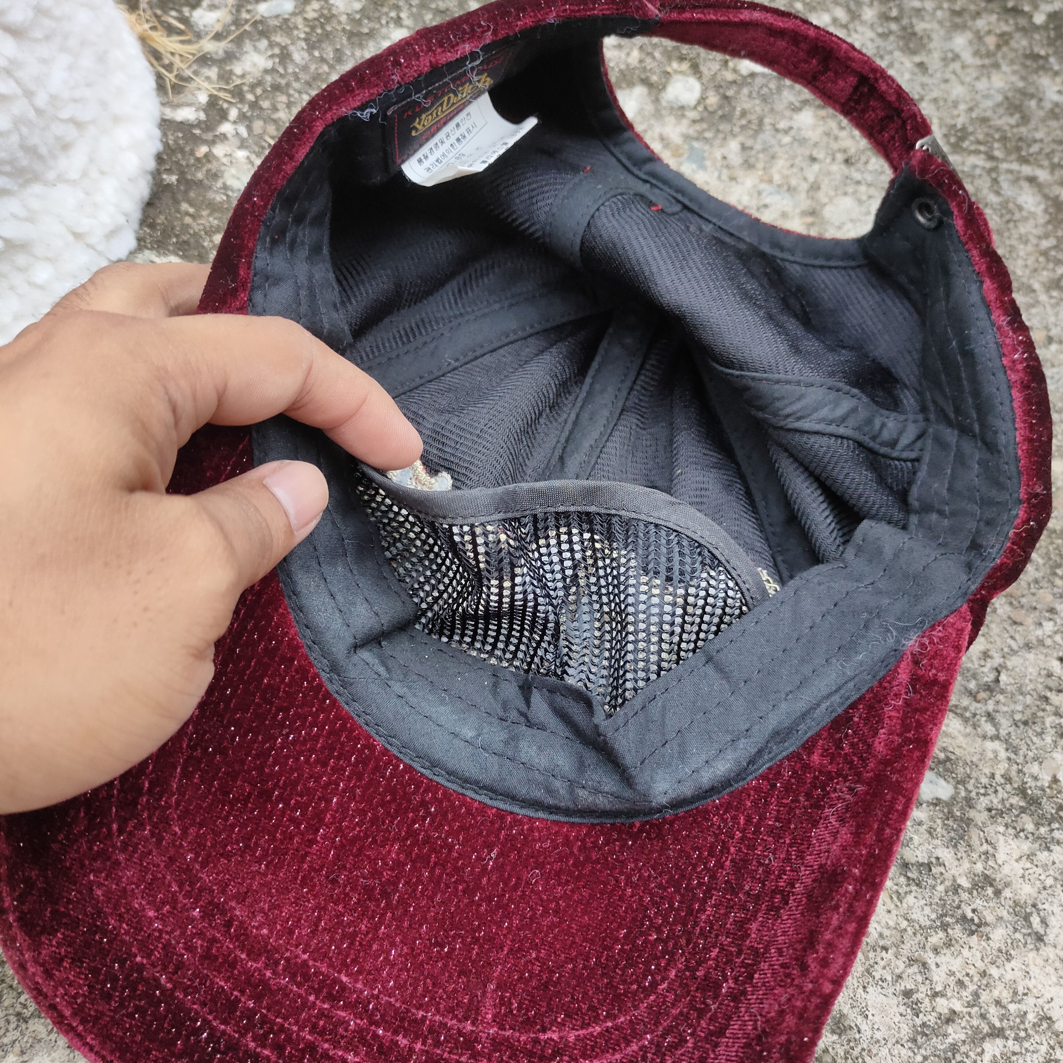 Vintage Vintage VON DUTCH Corduroy Cap Embroidery Maroon Spellout Size ONE SIZE - 6 Thumbnail