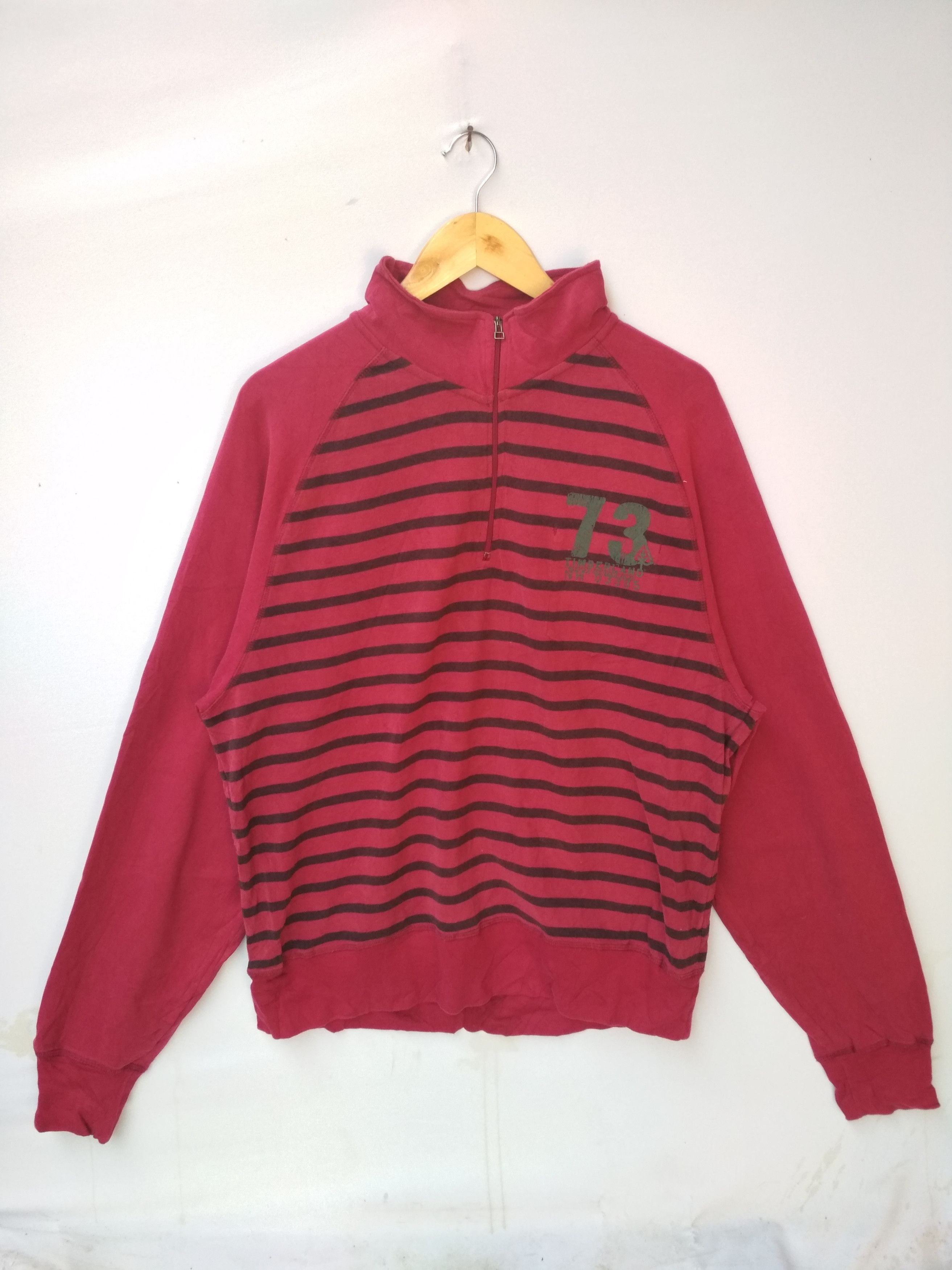 Timberland TIMBERLAND NUMBER #73 NECK ZIPPER STRIPE DESIGN SWEATSHIRT Size US L / EU 52-54 / 3 - 1 Thumbnail