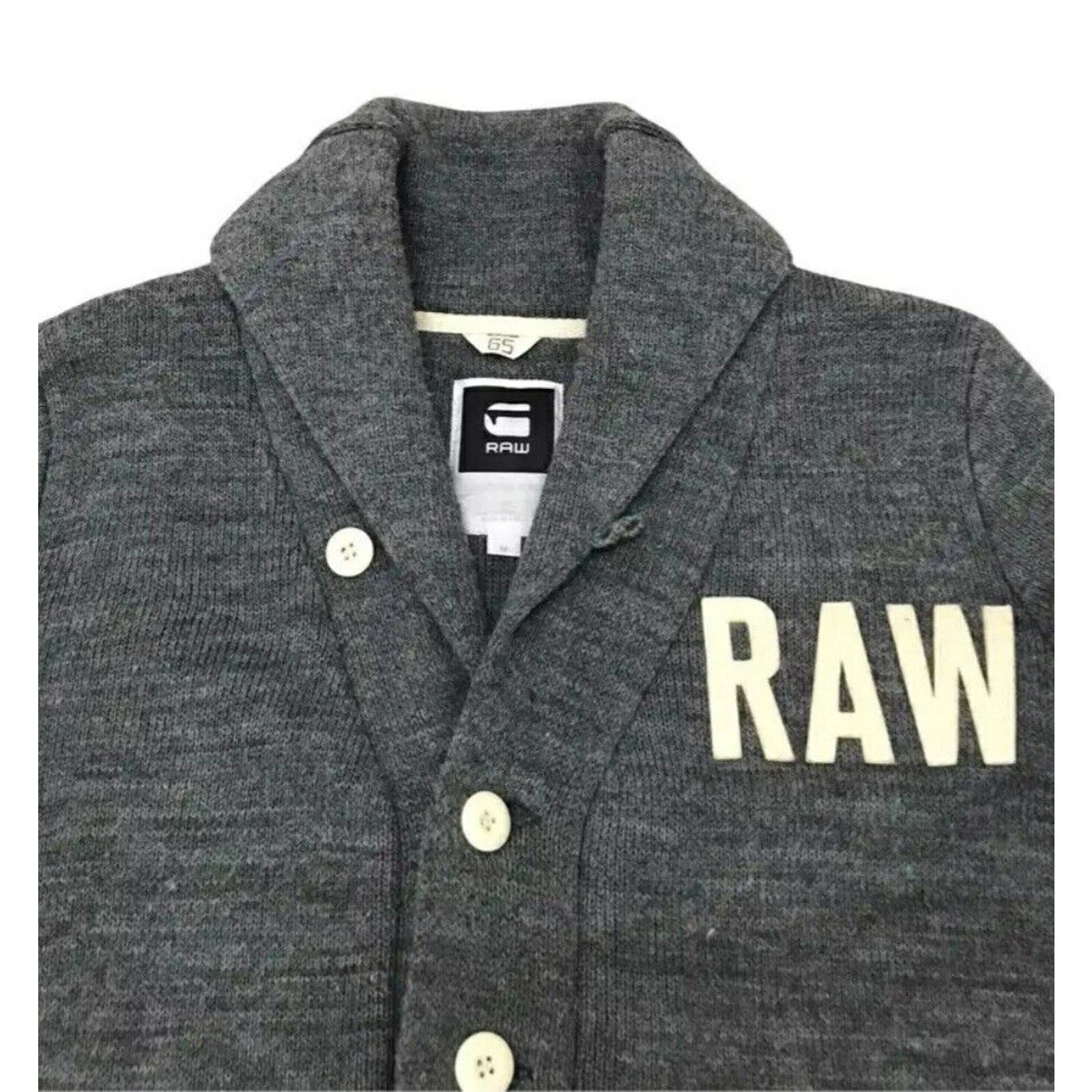 G-Star Raw GS Denim Men's US Cardigan Knit Gray Size XL