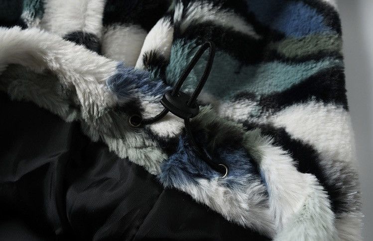Japanese Brand Camo Style Wool Sherpa Bomber Jacket All Size Available Size US XL / EU 56 / 4 - 6 Thumbnail