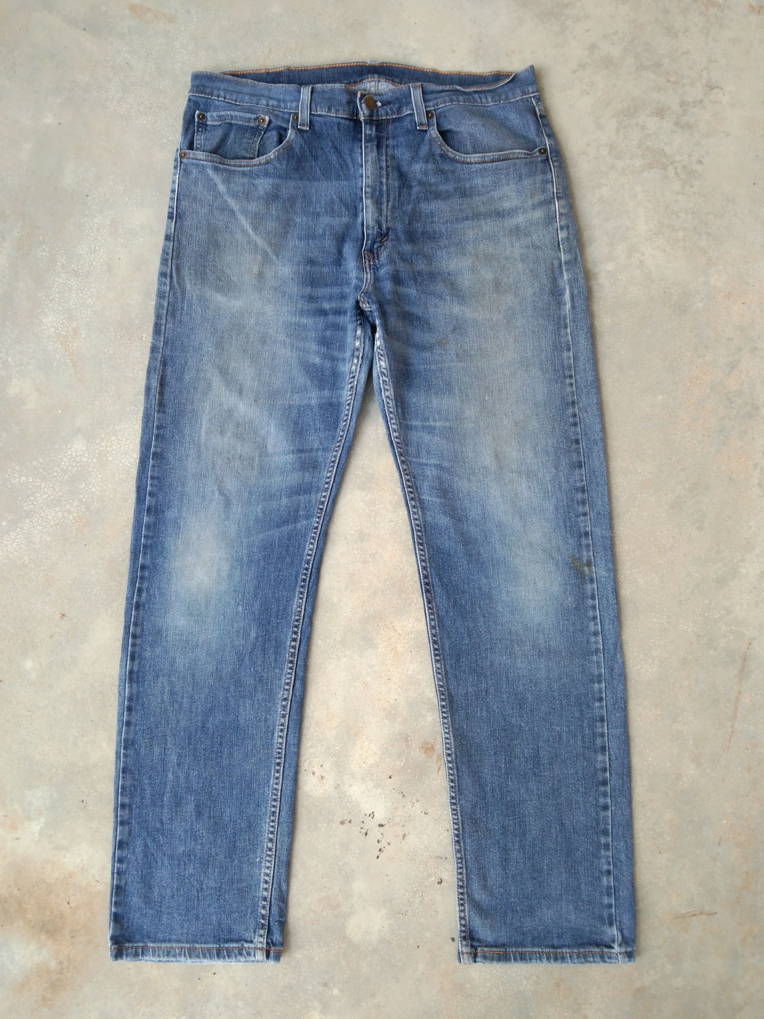 image of Vintage Levi's Jeans 505 Light Wash Distressed Denim 36X32 in Blue, Men's