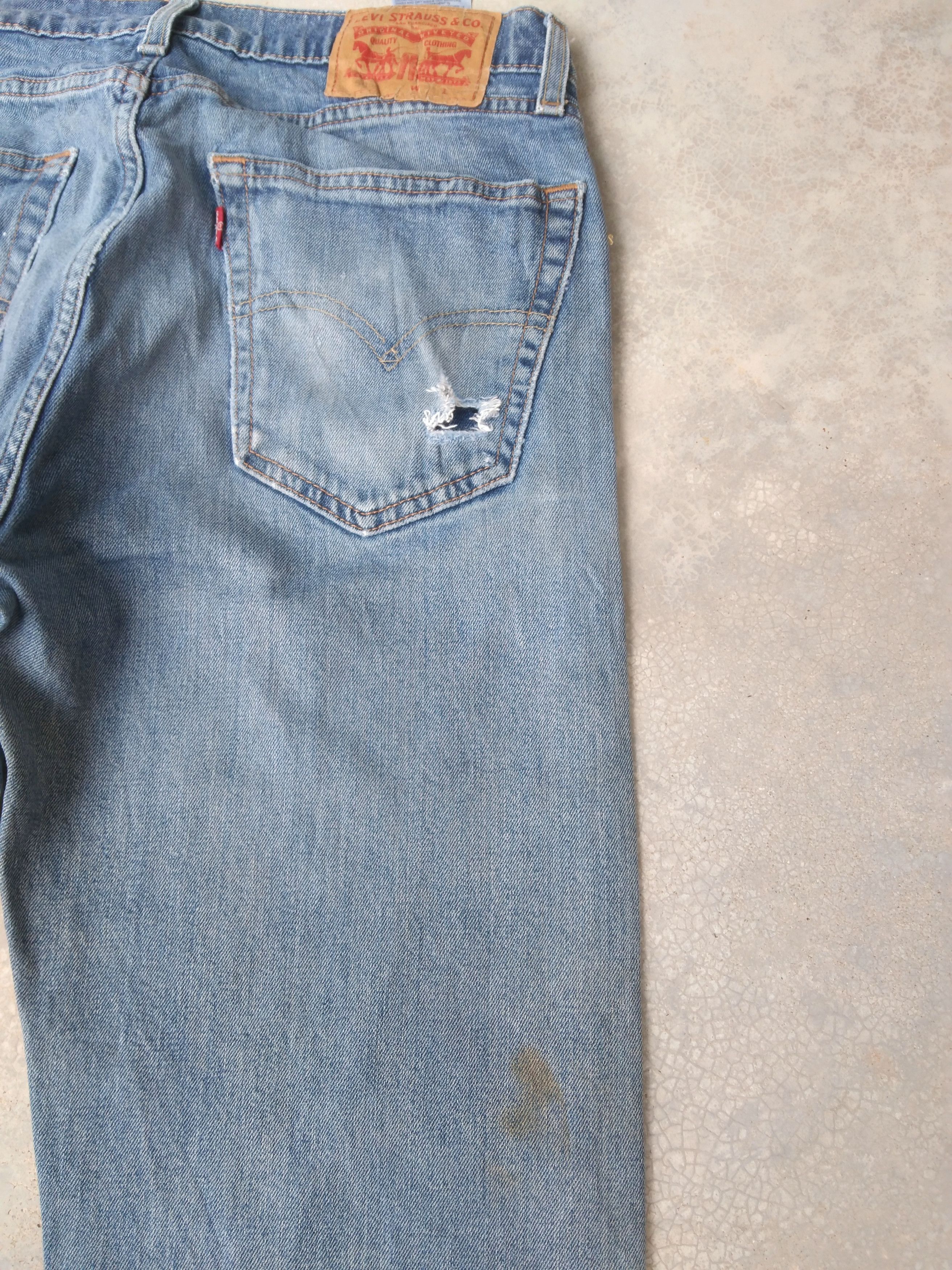 Levi's Vintage Levi's Jeans 505 Dirty Distressed Denim 32x32 Size US 32 / EU 48 - 5 Thumbnail
